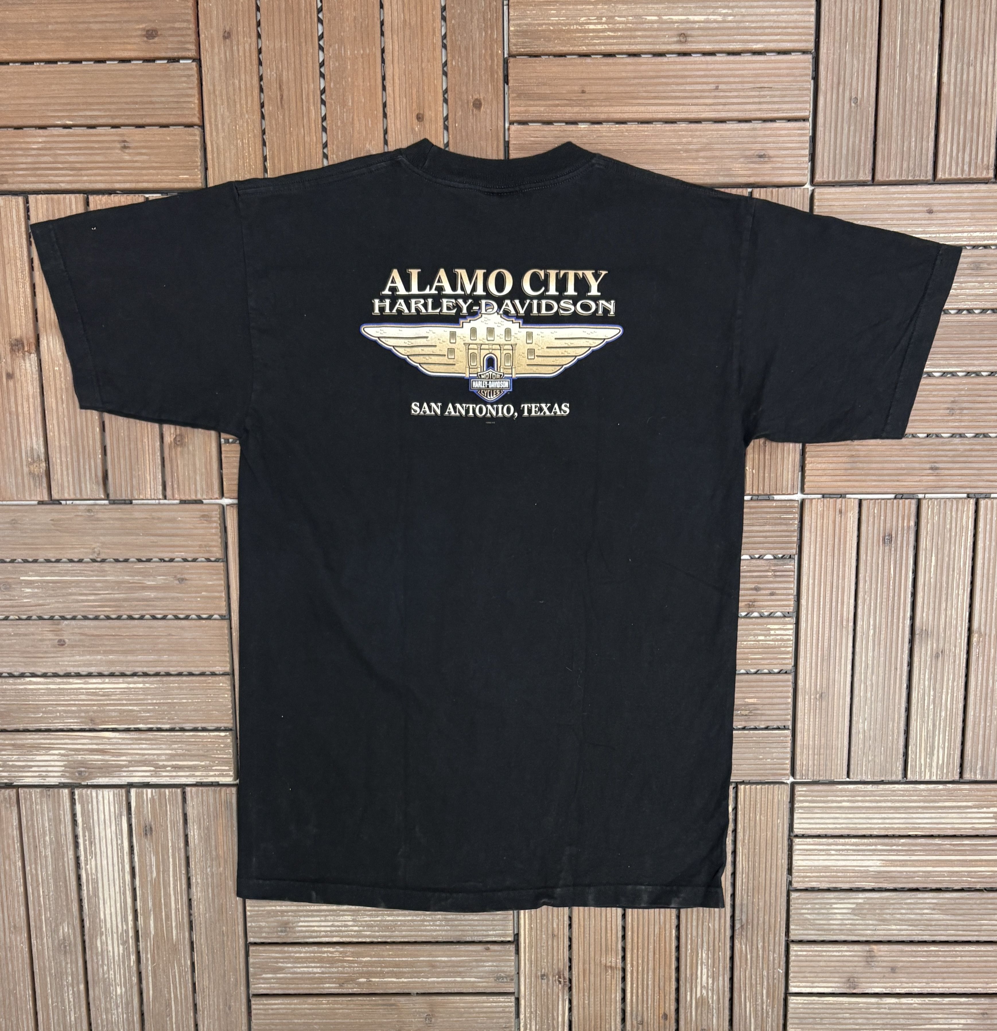 Vintage Harley Davidson San Antonio Vintage Black T-Shirt Tee Size US L / EU 52-54 / 3 - 5 Thumbnail