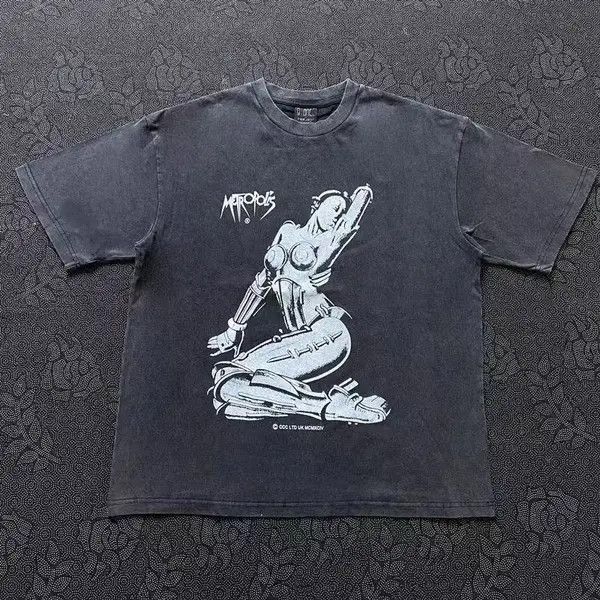 Japanese Brand Hanai Vintage MetroPolis Robot Printed Vintage T Shirt Size US XL / EU 56 / 4 - 1 Thumbnail