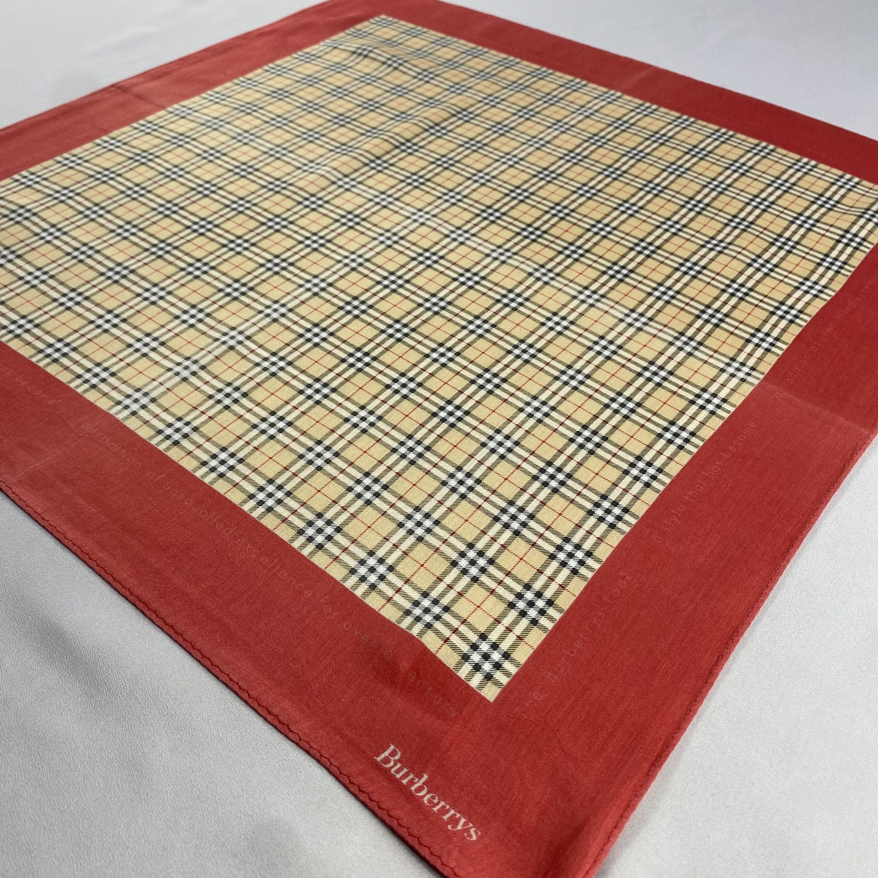 Burberry × Vintage Burberry Handkerchief / Neckerchief / Bandana-P1253 Size ONE SIZE - 2 Thumbnail