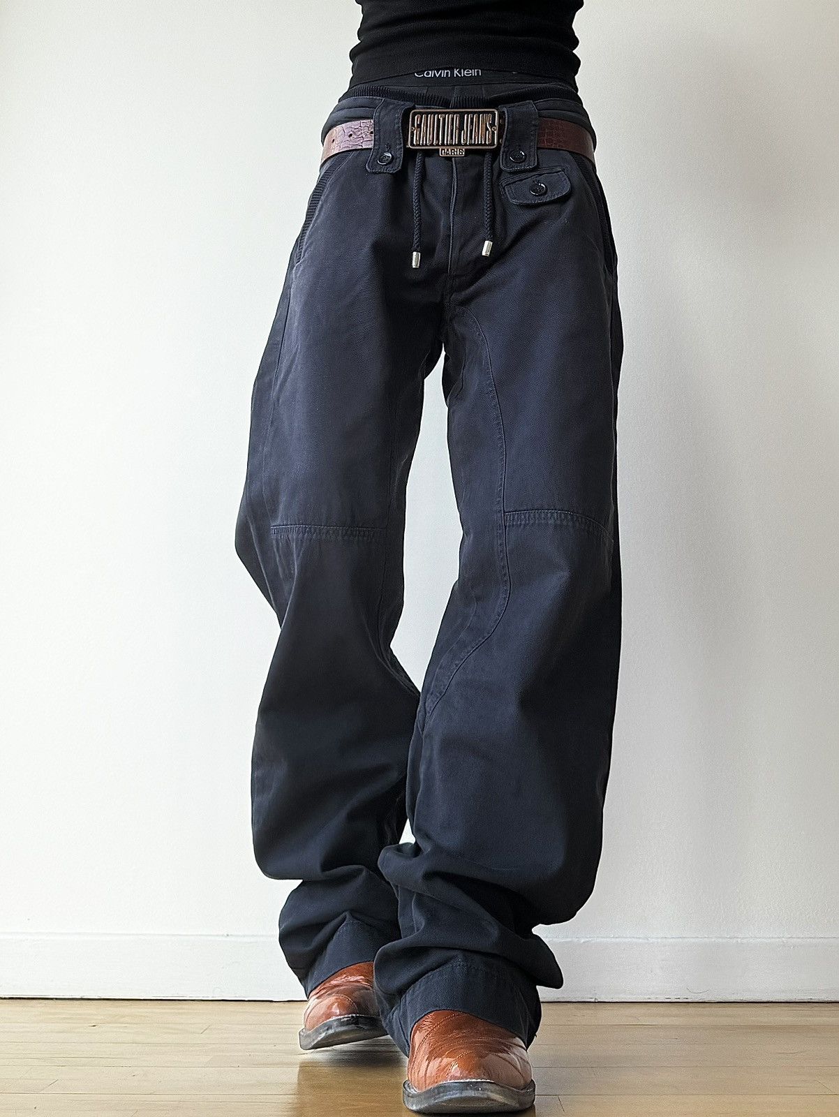 Dolce & Gabbana 2003-2004 Double-Waist Cargo Pants Size US 32 / EU 48 - 1 Thumbnail