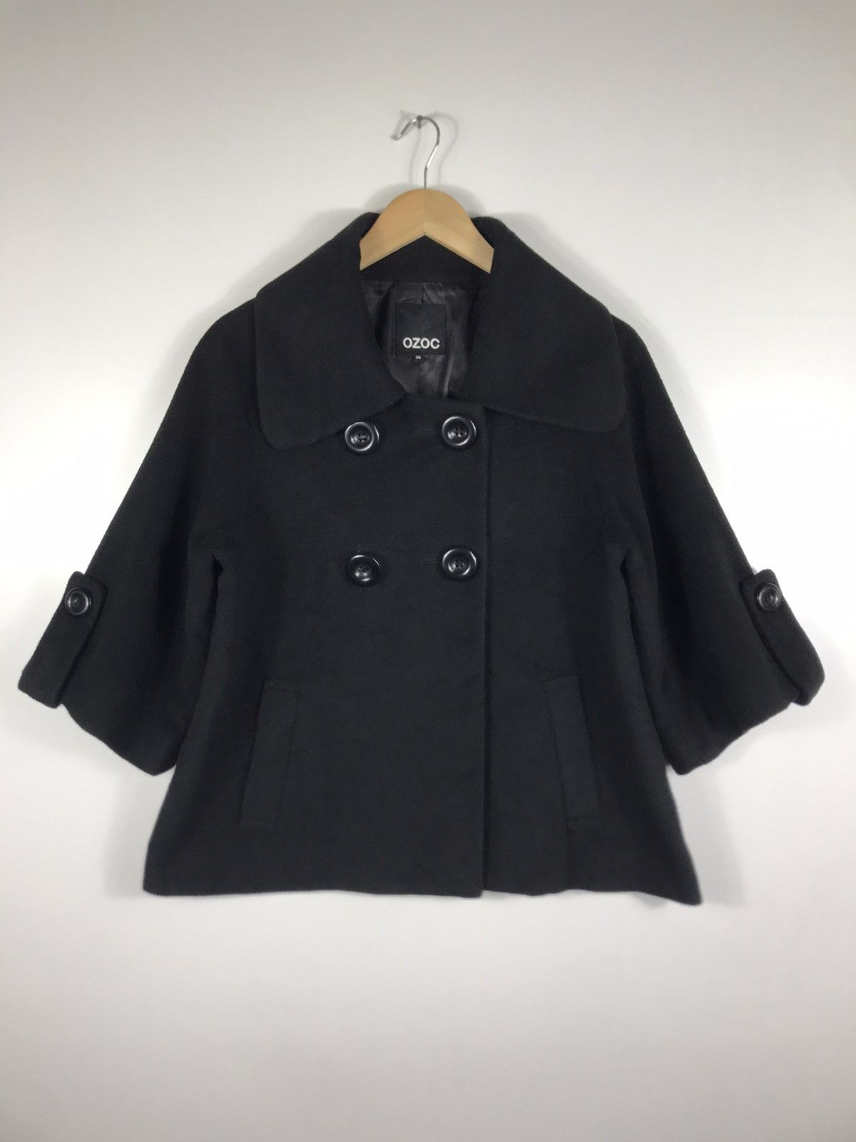 Japanese Brand 🔥Nice Design Ozoc Double Breast Baggy Coat Size XS / US 0-2 / IT 36-38 - 1 Thumbnail