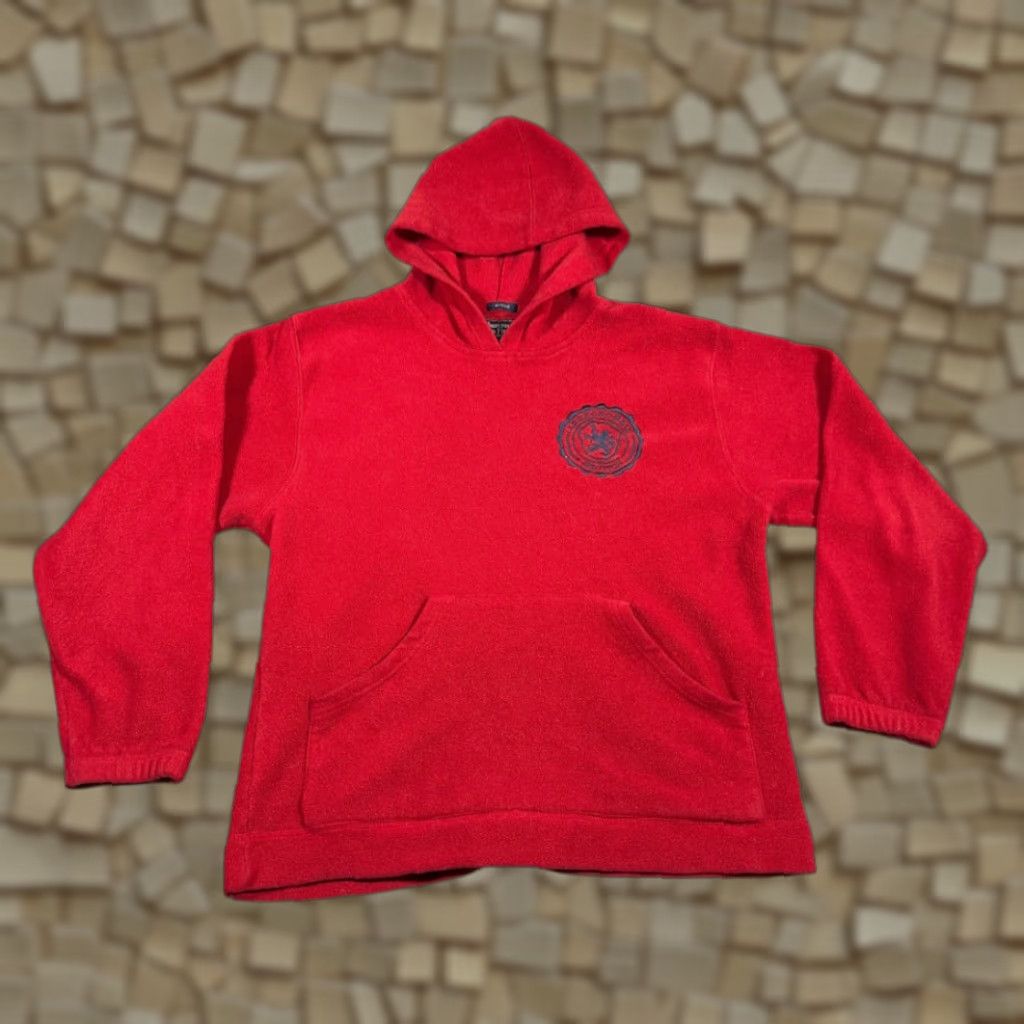 Abercrombie & Fitch VINTAGE Abercrombie & Fitch Hoodie Men MEDIUM Red Fleece Crest Logo 90s Size US M / EU 48-50 / 2 - 1 Thumbnail