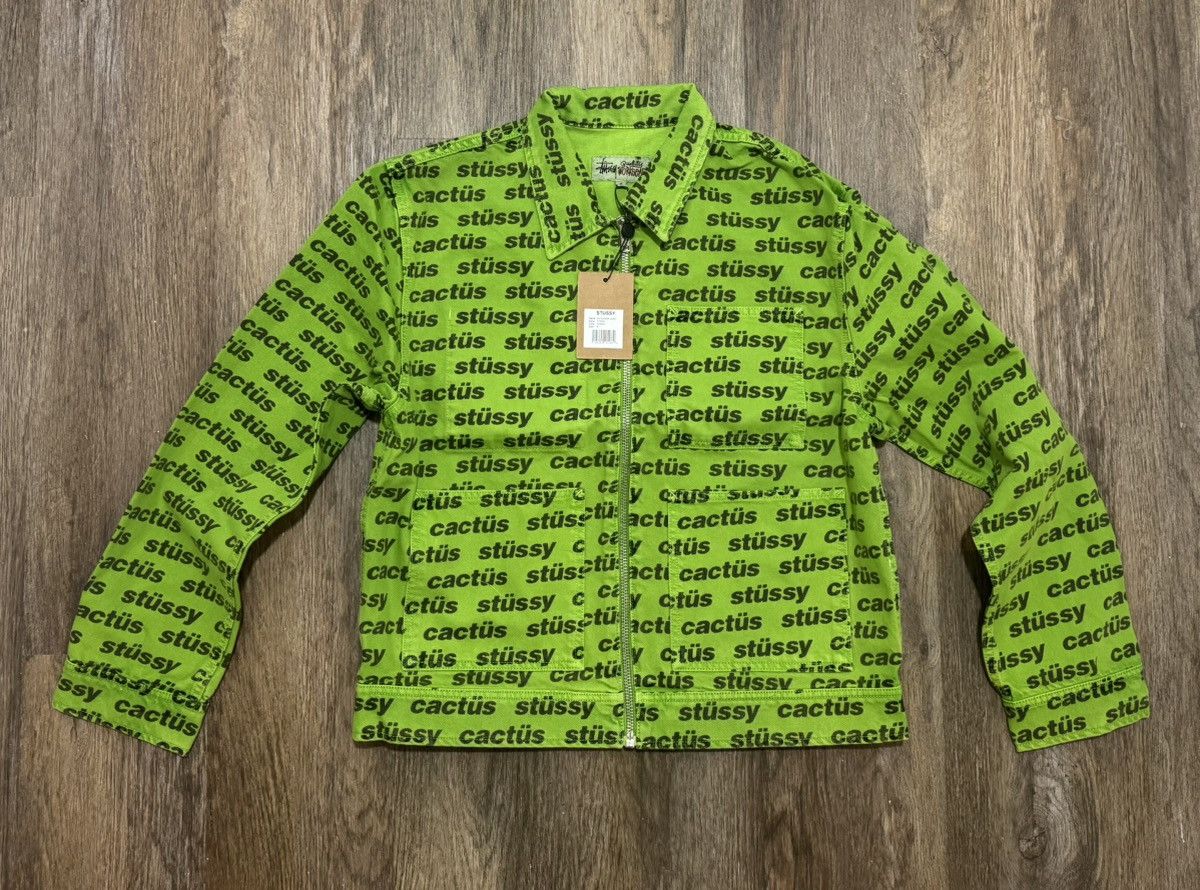 ジャケット・アウター Stussy cactus plant CPFM Stussy x CPFM Cactus Plant Flea Market ZIP WORK JACKET Green