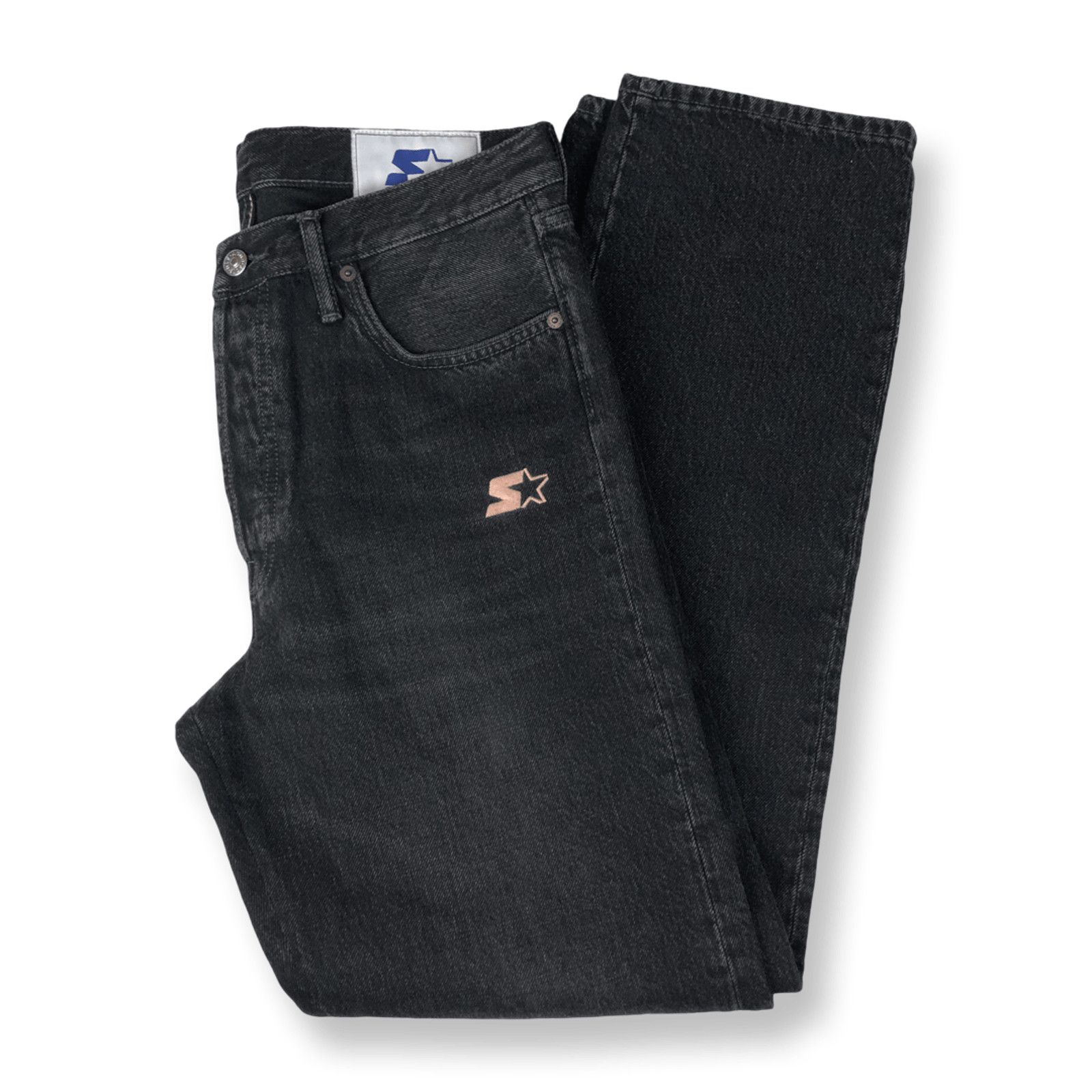 Acne Studios Acne Studios x Starter 1996 Logo Used Black Metal Jeans Size US 32 / EU 48 - 10 Thumbnail