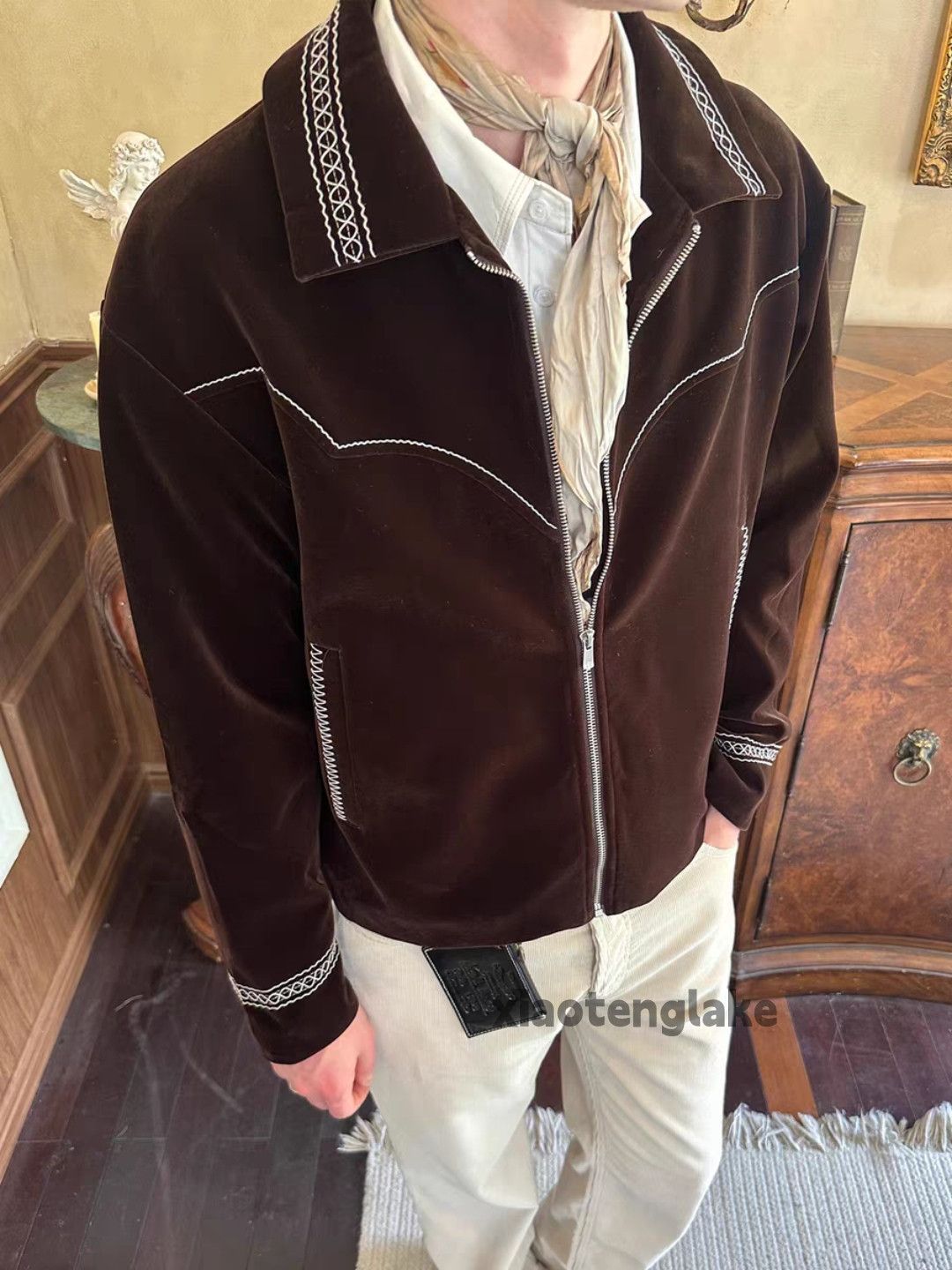 Unisex outdoor utility workwear patchwork yuppie jacket