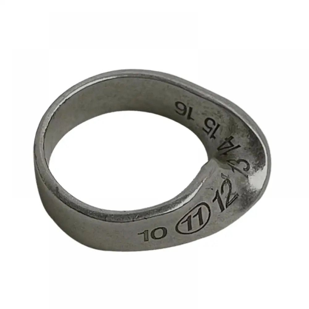 Jewelry Distressed Twisted Design Engraved Number Size ONE SIZE - 4 Thumbnail