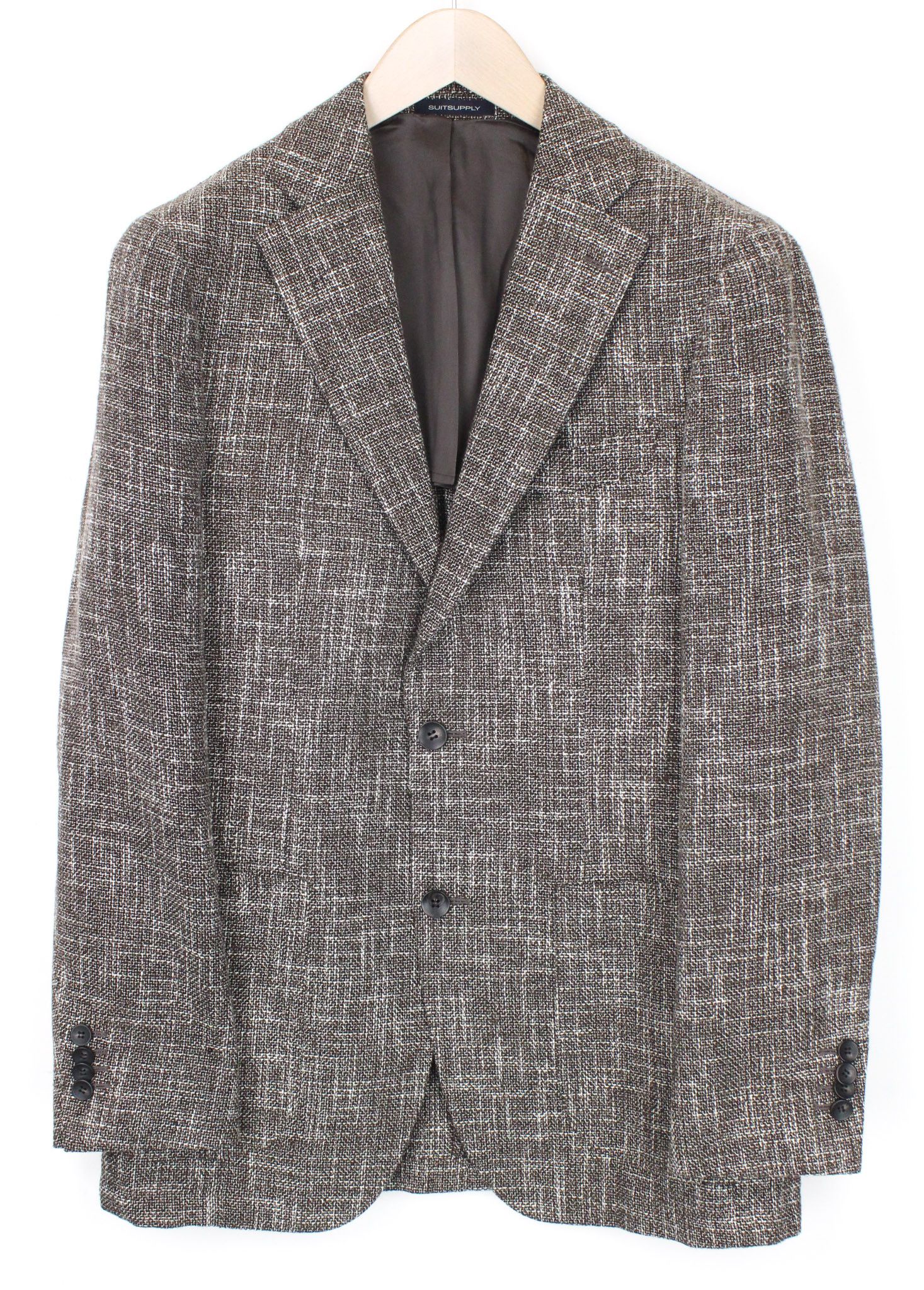 image of Suitsupply Havana Uk38R Brown Cotton Linen Wool Lined Blazer 72168, Men's