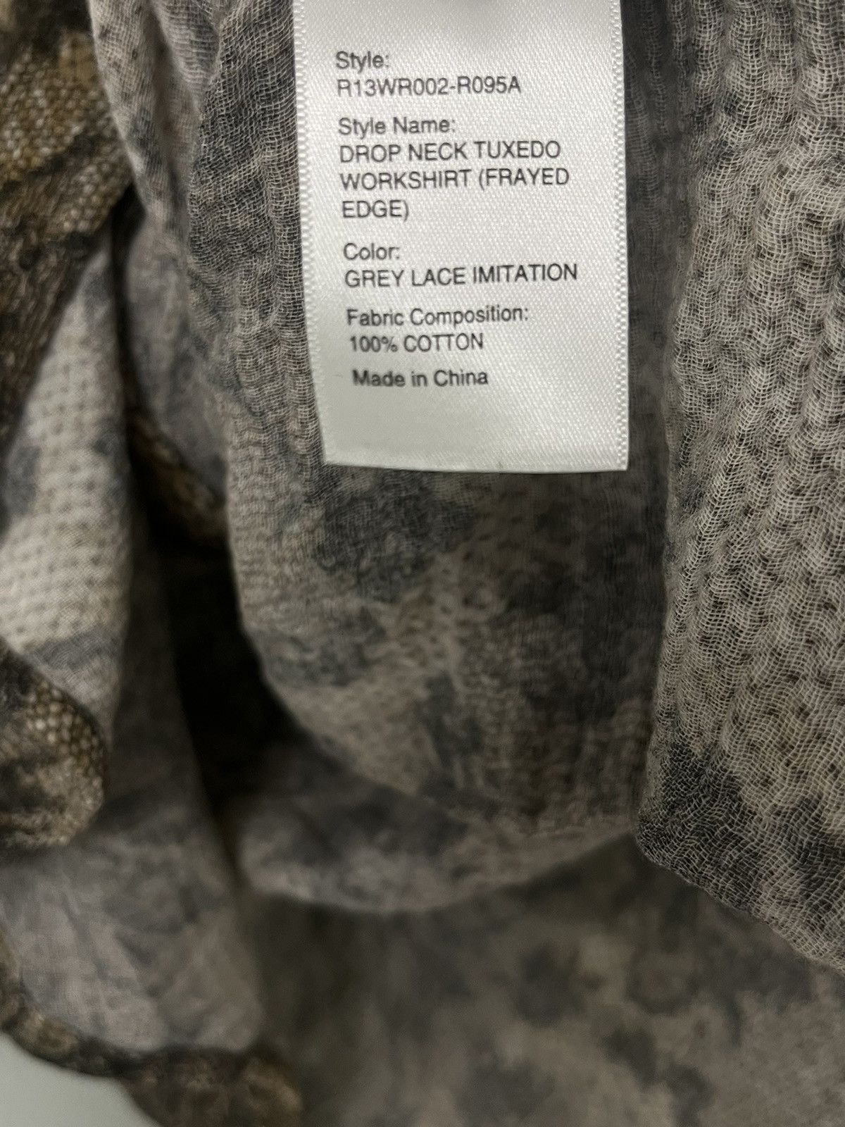 R13 Drop neck tuxedo shirt. Small Size US S / EU 44-46 / 1 - 9 Thumbnail
