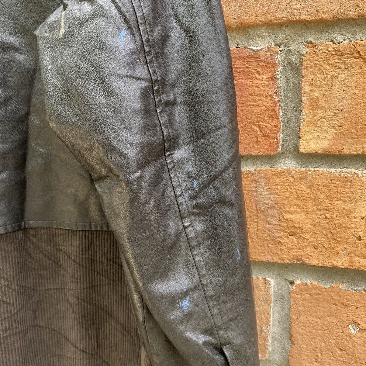 Moschino Moschino Brown Fux Leather & Corduroy Panel Jacket Size US M / EU 48-50 / 2 - 7 Thumbnail