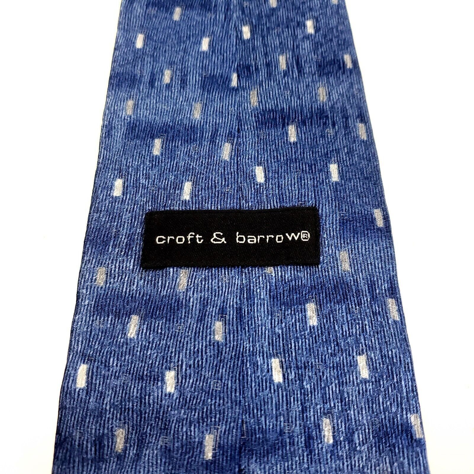Croft & Barrow Croft & Barrow Blue Abstract Jacquard Print Wide Silk Tie Size ONE SIZE - 3 Thumbnail