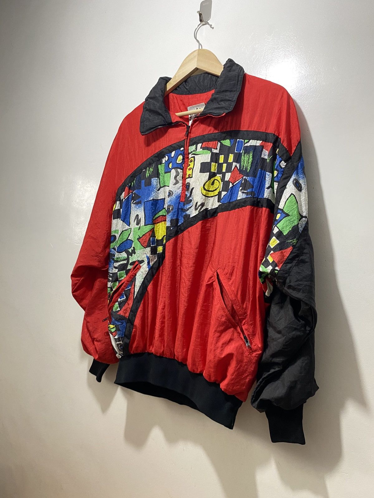 Other VINTAGE 80s HOTDOGGERS ABSTRACT WINDBREAKER Size US S / EU 44-46 / 1 - 2 Thumbnail