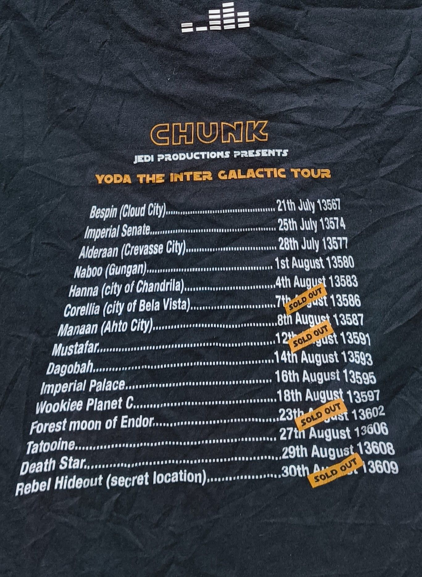 Star Wars × Vintage VINTAGE STAR WARS DJ YODA CHUNK TOUR T-SHIRT Size US S / EU 44-46 / 1 - 6 Thumbnail