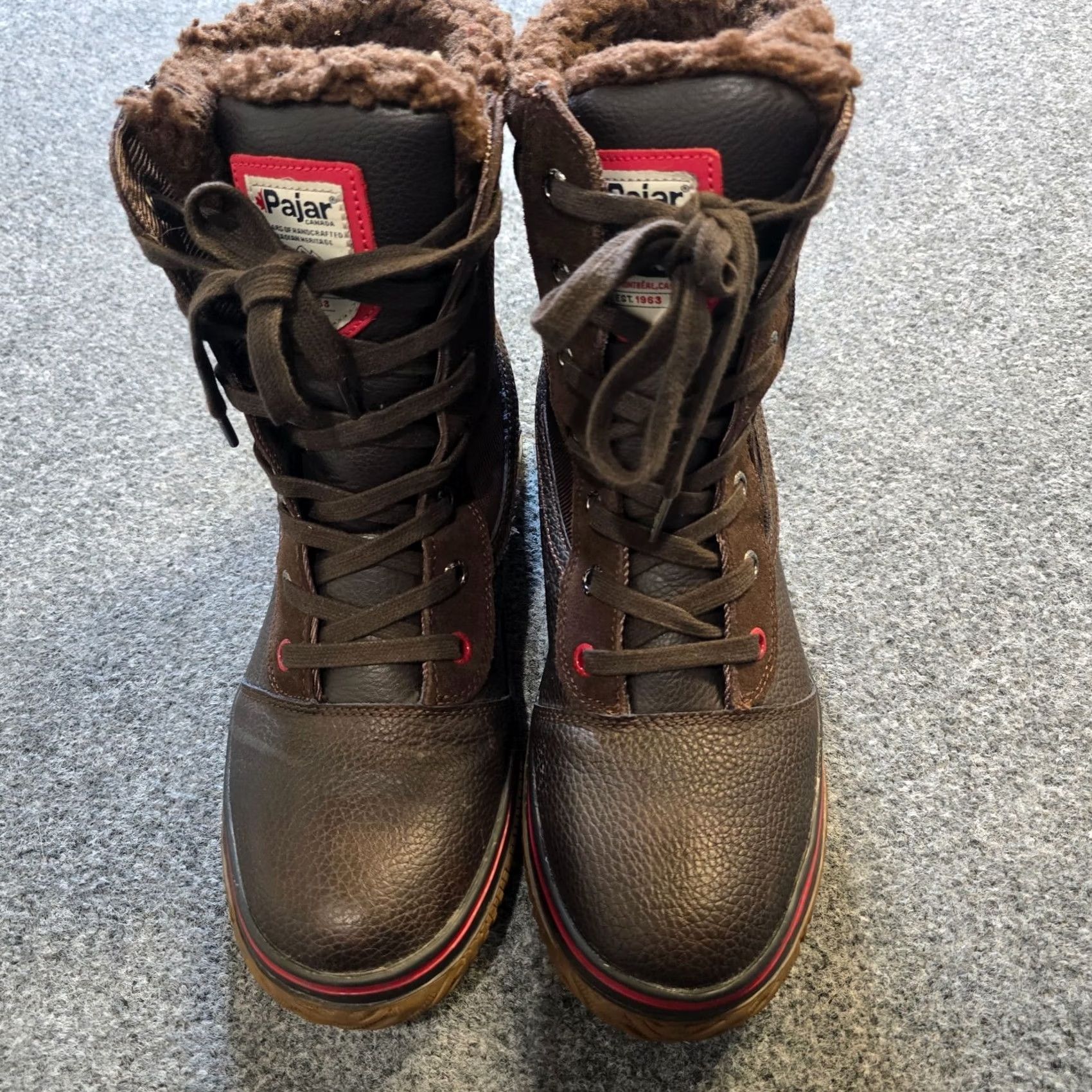 Pajar Pajar Boots Mens 10.5 Brown Leather Waterproof Trooper Lined Snow Boot Mens Lightweight Leather Outsole Wool Lining (if applicable) Size US 11 / EU 44 - 3 Thumbnail