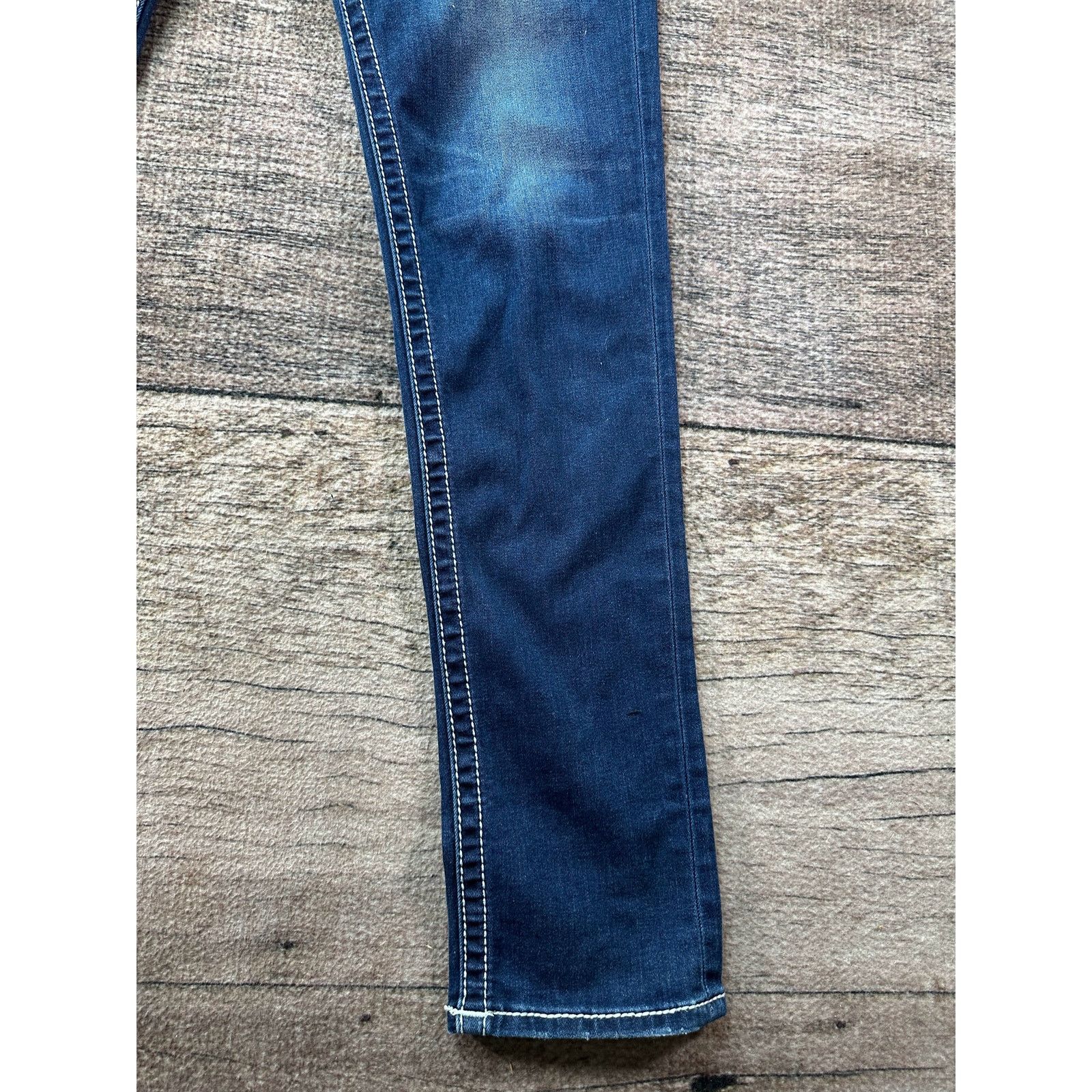 Rock Revival Rock Revival Jeans Womens 31x31 Blue Low Rise Pearl Skinny Size 31" - 6 Thumbnail