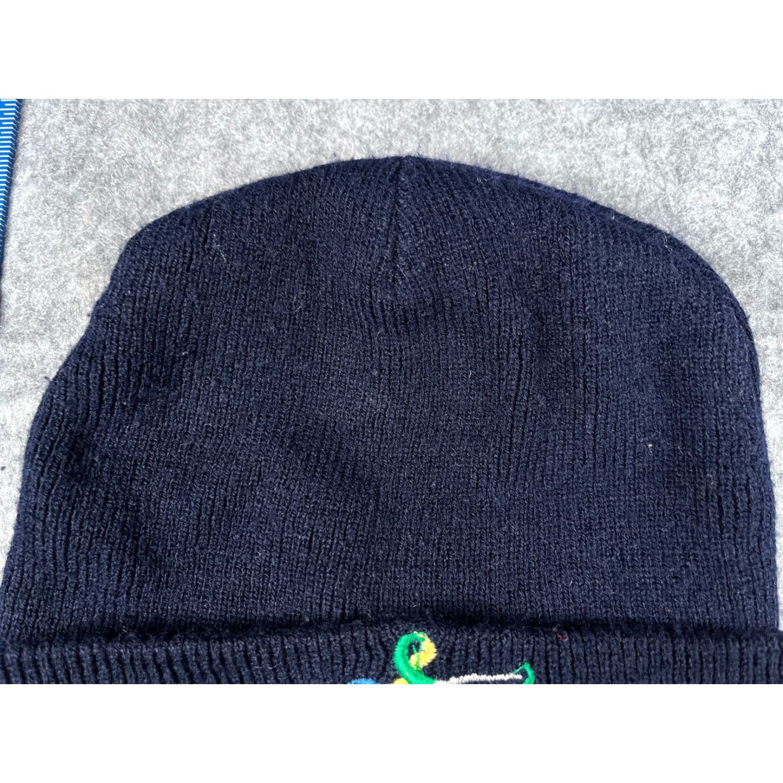 Vintage Beijing 2008 Summer Olympics Beanie Toque Adult Blue Knit Acrylic Embroidered Beanie Hats Mens Womens Unisex Adults Blue Olympic Sports 2000s Size ONE SIZE - 3 Thumbnail