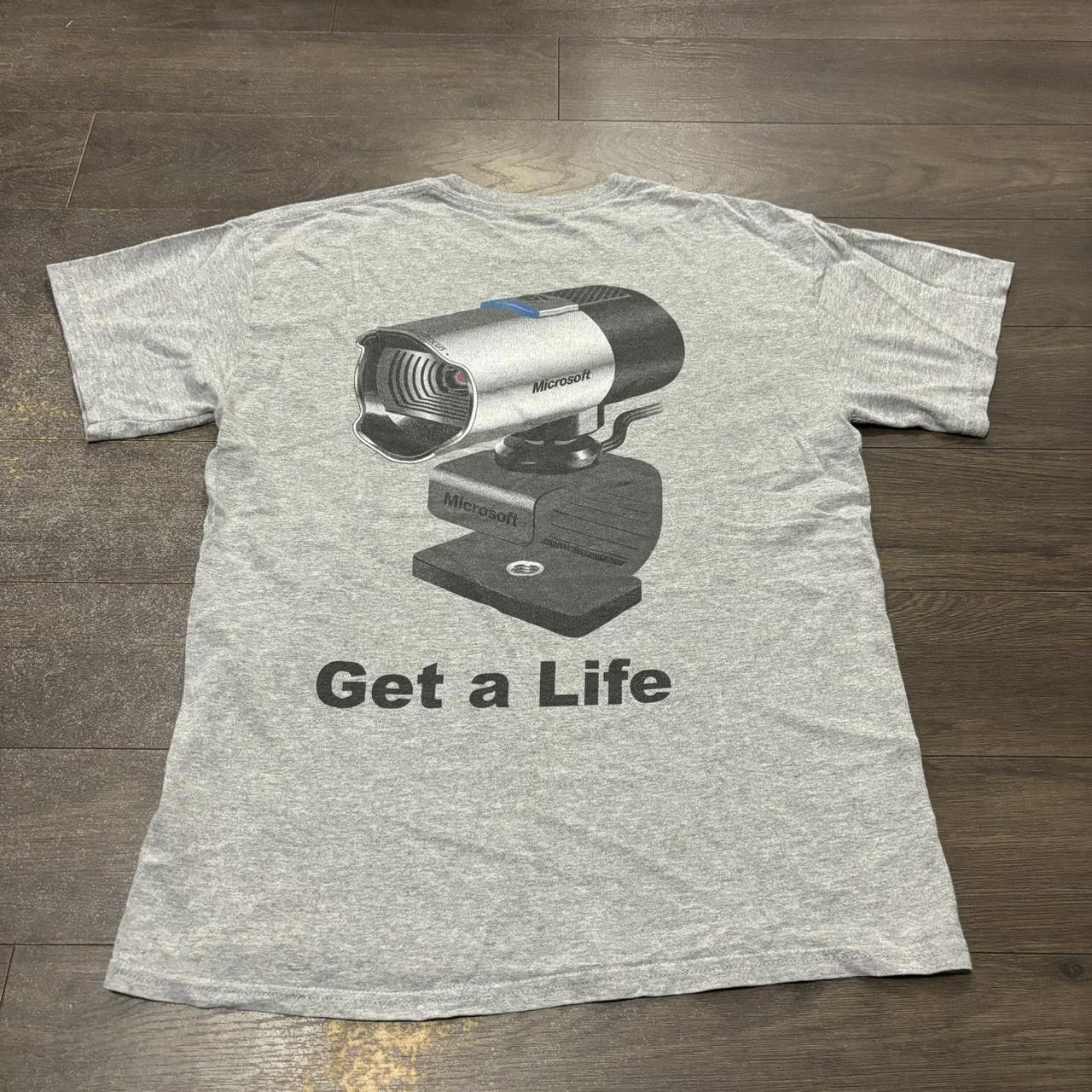 Designer vintage Microsoft hardware get a life webcam t shirt 00s M Size US M / EU 48-50 / 2 - 2 Thumbnail