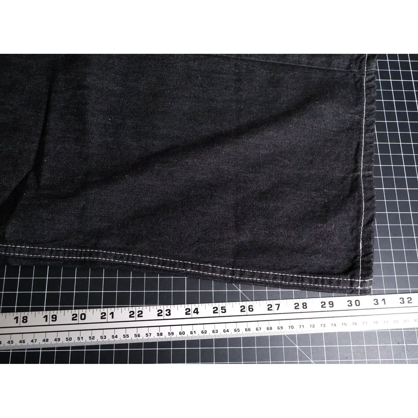 Denime VINTAGE PJ MARK Jeans 38 x 31 Baggy Loose Fit 90s Hip Hop Black Denim White Stitch Unworn Mens Size US 39 - 7 Thumbnail