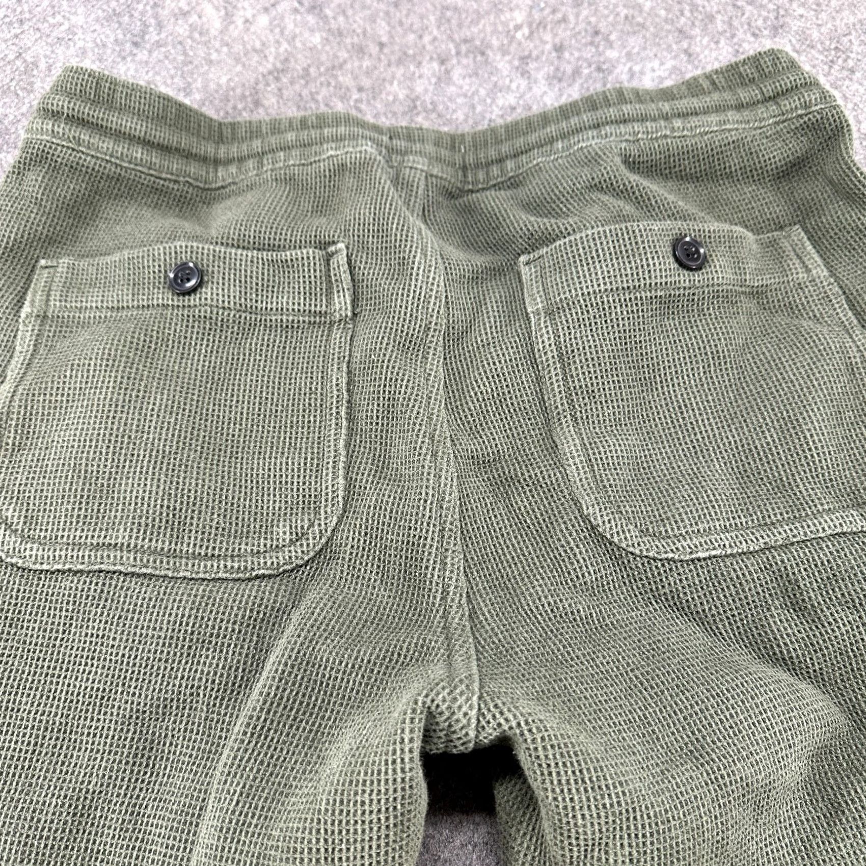 Taylor Stitch Taylor Stitch Pants Mens M Green Jogger Apres Thermal Waffle Knit Cotton Heavy Sports 90s Athleisure Tapered Inseam 27 Pockets Size US 31 - 7 Thumbnail
