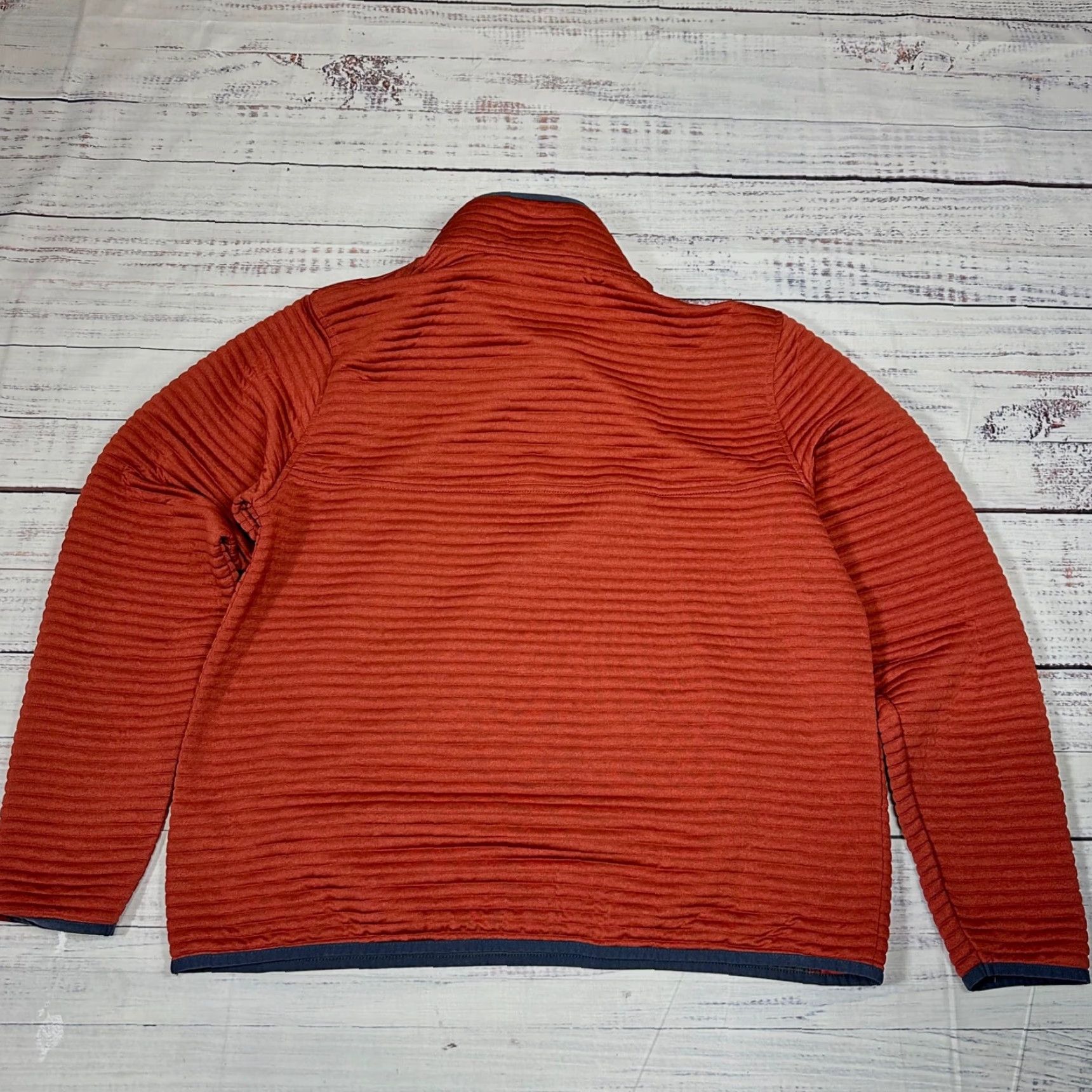 Vintage L.L. Bean Men Long Sleeve Pullover Snap Activewear Top Sz L Orange Burnt Orange Reg Pullover Casual Activewear Mens Size US L / EU 52-54 / 3 - 4 Thumbnail