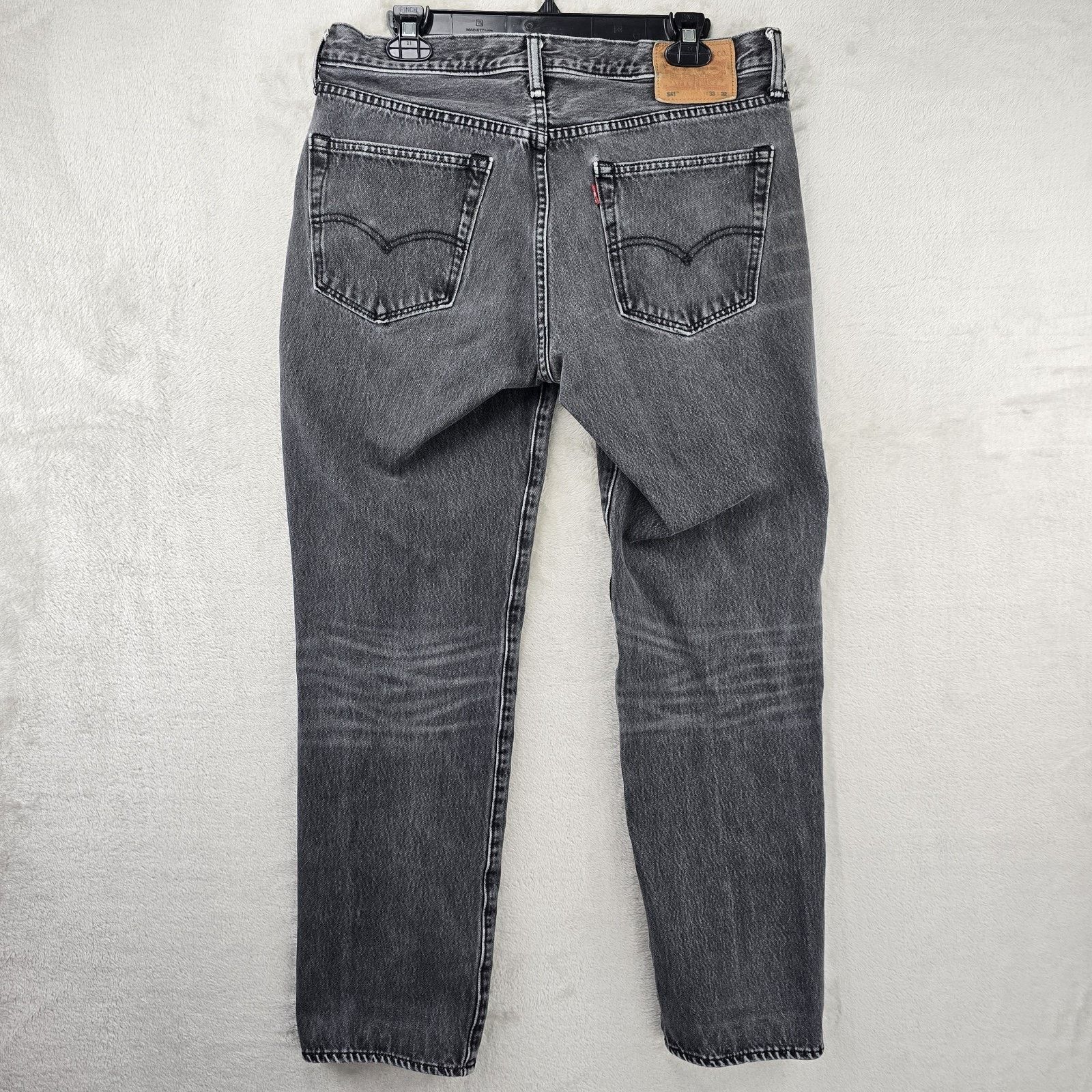 Levi's Levi's 541 Black Jeans Mens 33x29 Taper Fit Stretch Whiskers Size US 33 - 6 Thumbnail