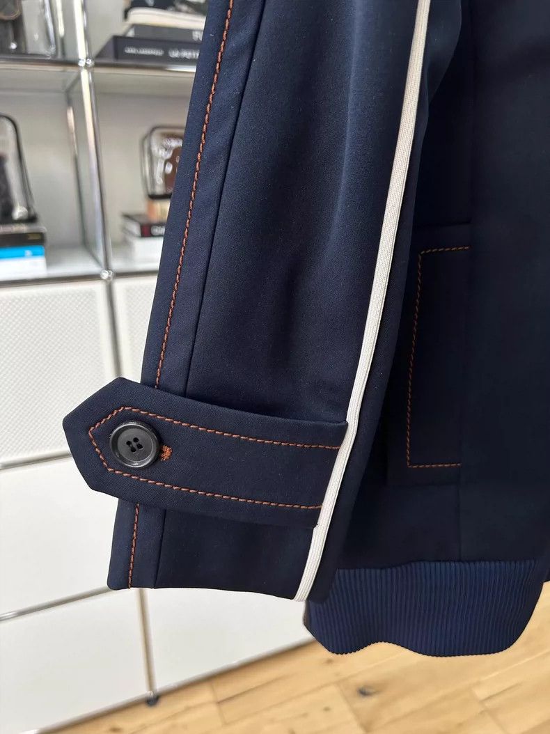 Prada prada 8-point sleeve dark blue casual zip jacket 2504-Nexta Size XS / US 0-2 / IT 36-38 - 5 Thumbnail