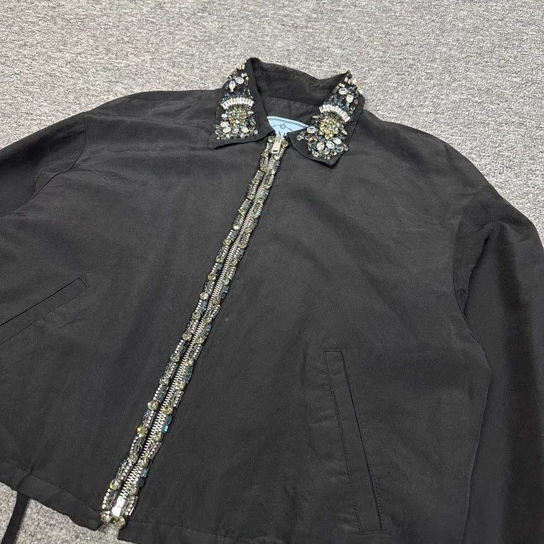 Prada Prada Size 38 Show Style Gem Zipper Jacket size 38 2502-N Size US XS / EU 42 / 0 - 5 Thumbnail
