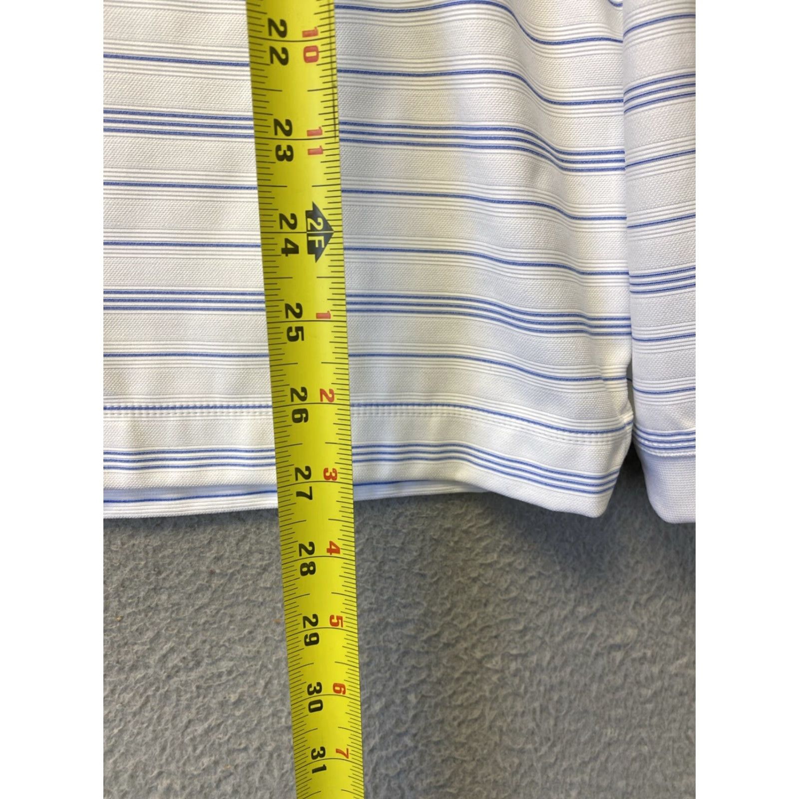 Nike Nike Polo Shirt Mens Medium White Striped Golf Performance M 87-104 Size US M / EU 48-50 / 2 - 6 Thumbnail