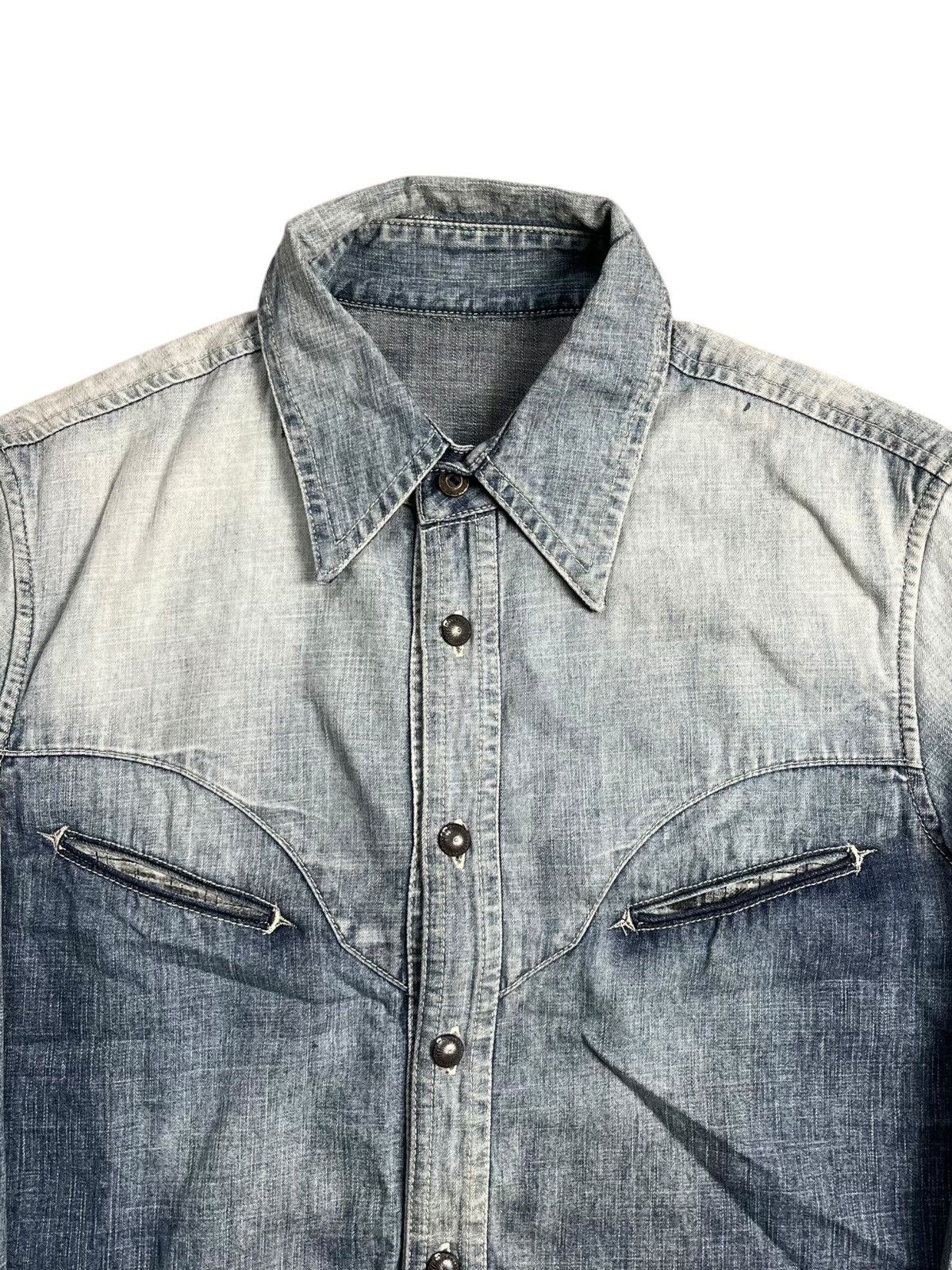 Isamu Katayama Backlash Old Isamu Katayama - Washed Western Button Shirt Size US M / EU 48-50 / 2 - 4 Thumbnail