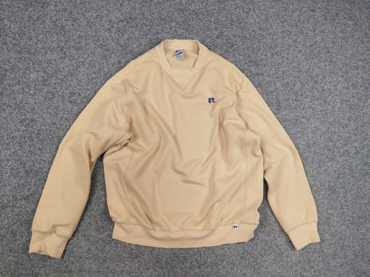 Russell Athletic Vintage 90's Russell Athletic Blank Crew Chek Sweatshirt Size US L / EU 52-54 / 3 - 8 Thumbnail