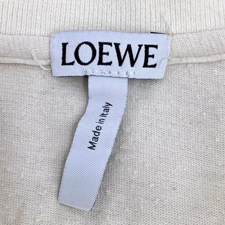 Loewe Loewe Light beige logo printed cotton round neck short sle Size S / US 4 / IT 40 - 6 Thumbnail