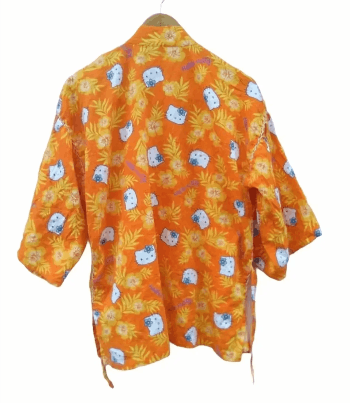 Anime ❤FINAL DROP❤HELLO KITTY UNISEX SHORT KIMONO CARDIGAN STYLE Size L / US 10 / IT 46 - 2 Thumbnail