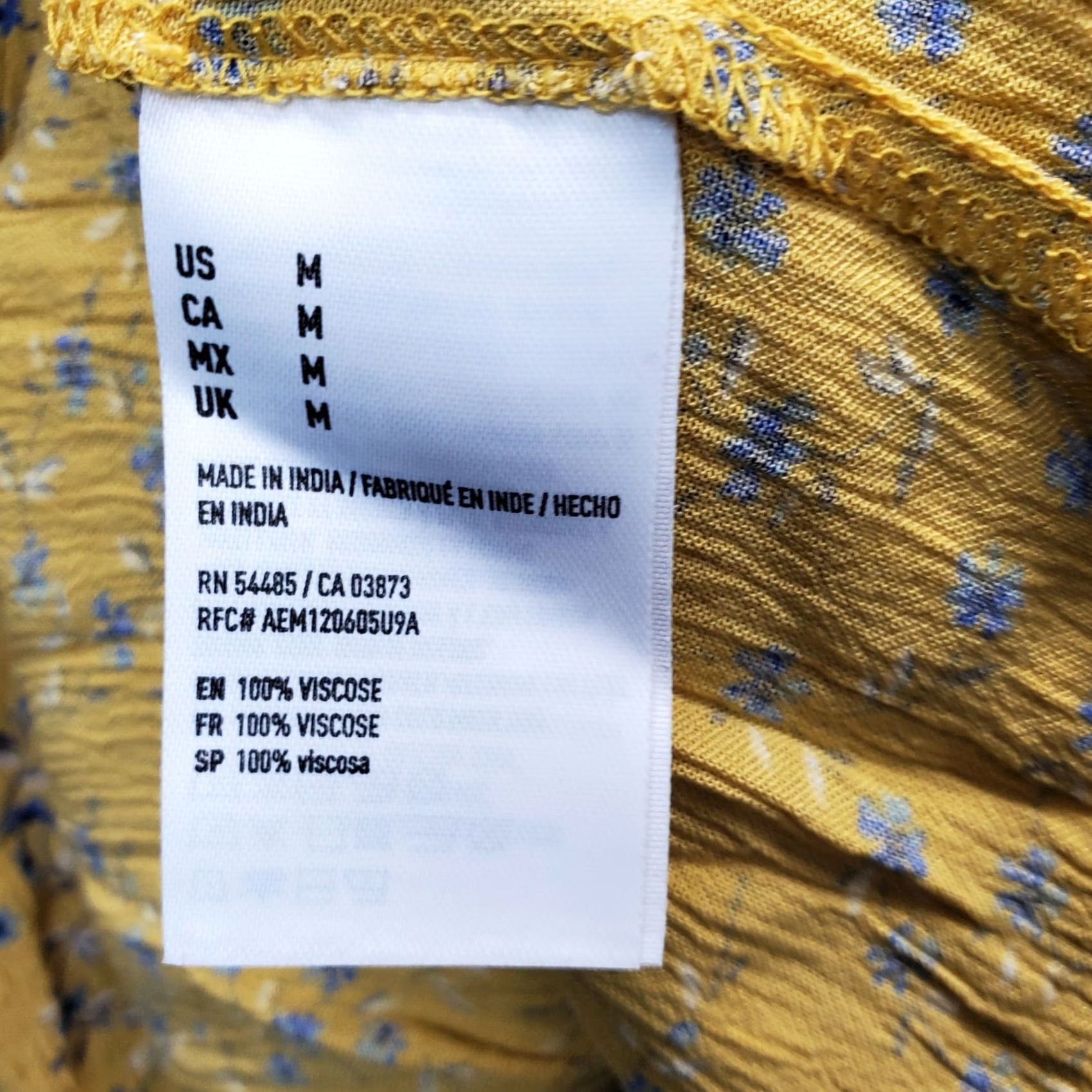 American Eagle Outfitters American Eagle Outfitters Blouse Top Womens M Multicolor Floral Tiered Hem Cross Back Sleeveless V-Neck Size M / US 6-8 / IT 42-44 - 6 Thumbnail