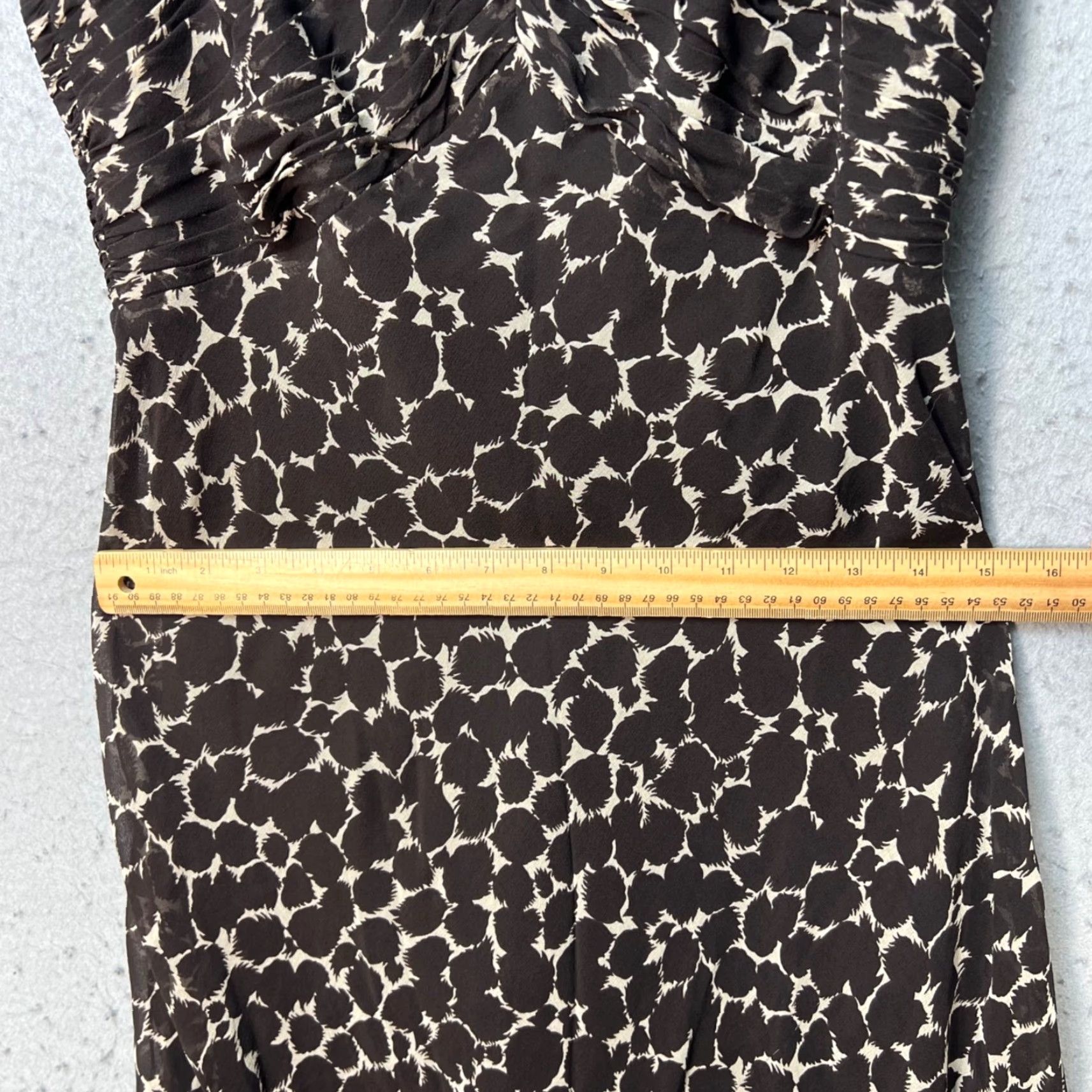 Ann Taylor Ann Taylor Petites Dress Brown Silk Sleeveless A-Line Sheath V-Neck Knee Length Party Cocktail 4P Womens Size S / US 4 / IT 40 - 7 Thumbnail