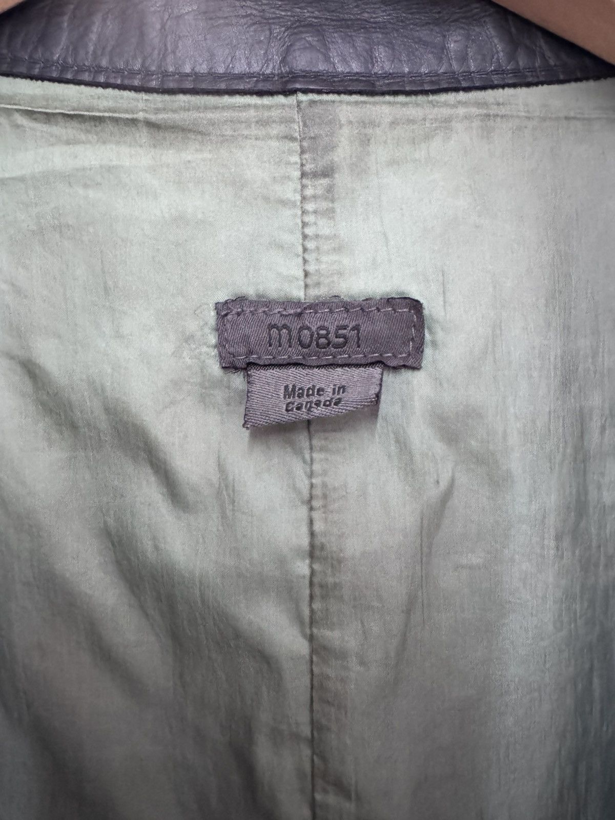 M0851 m0851 Canadian-Made Leather Moto Jacket Gray Size M Washed Size US M / EU 48-50 / 2 - 10 Thumbnail