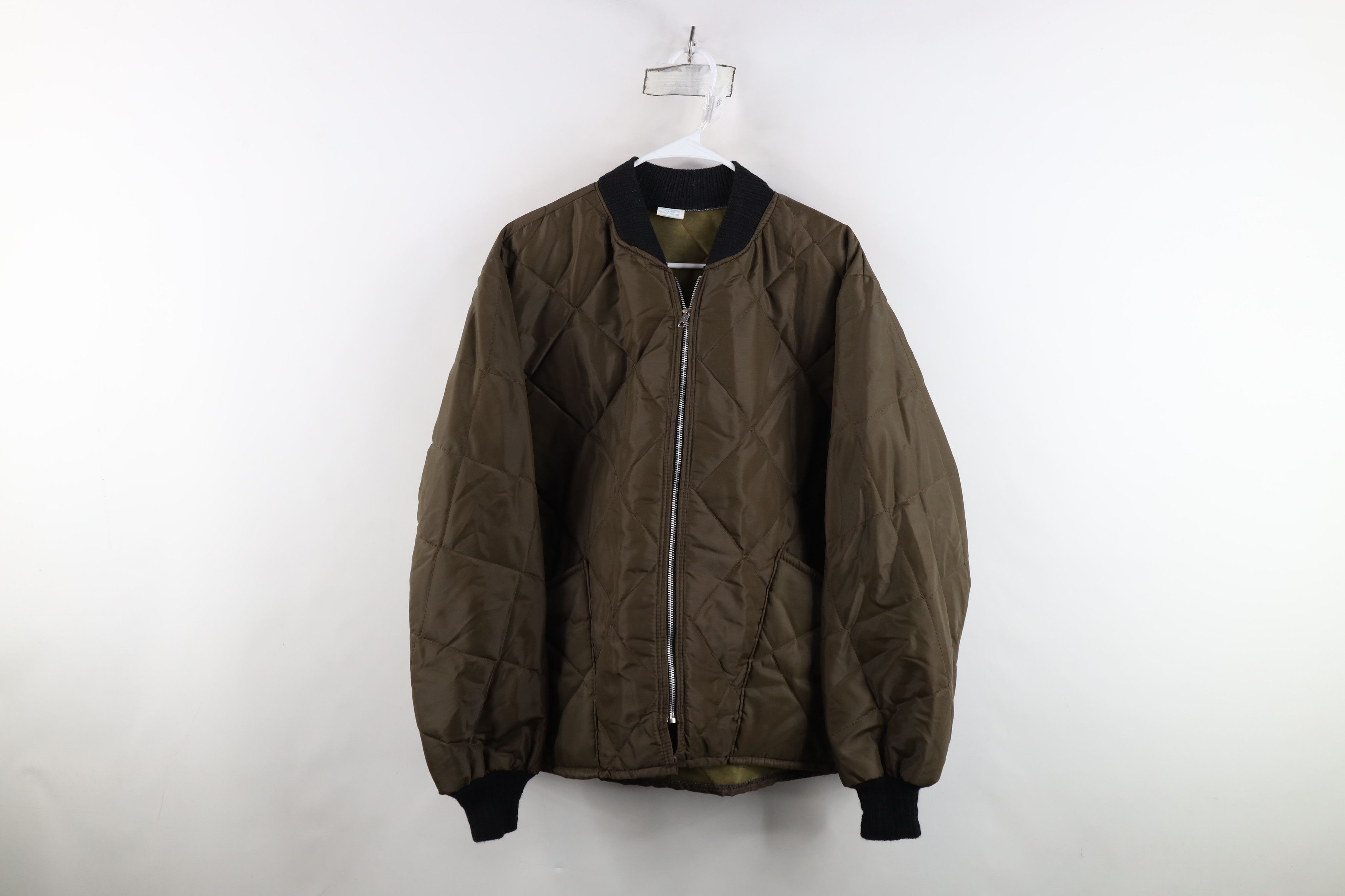 Vintage Vintage 70s Streetwear Insulated Puffer Jacket Brown USA Size US XL / EU 56 / 4 - 1 Thumbnail
