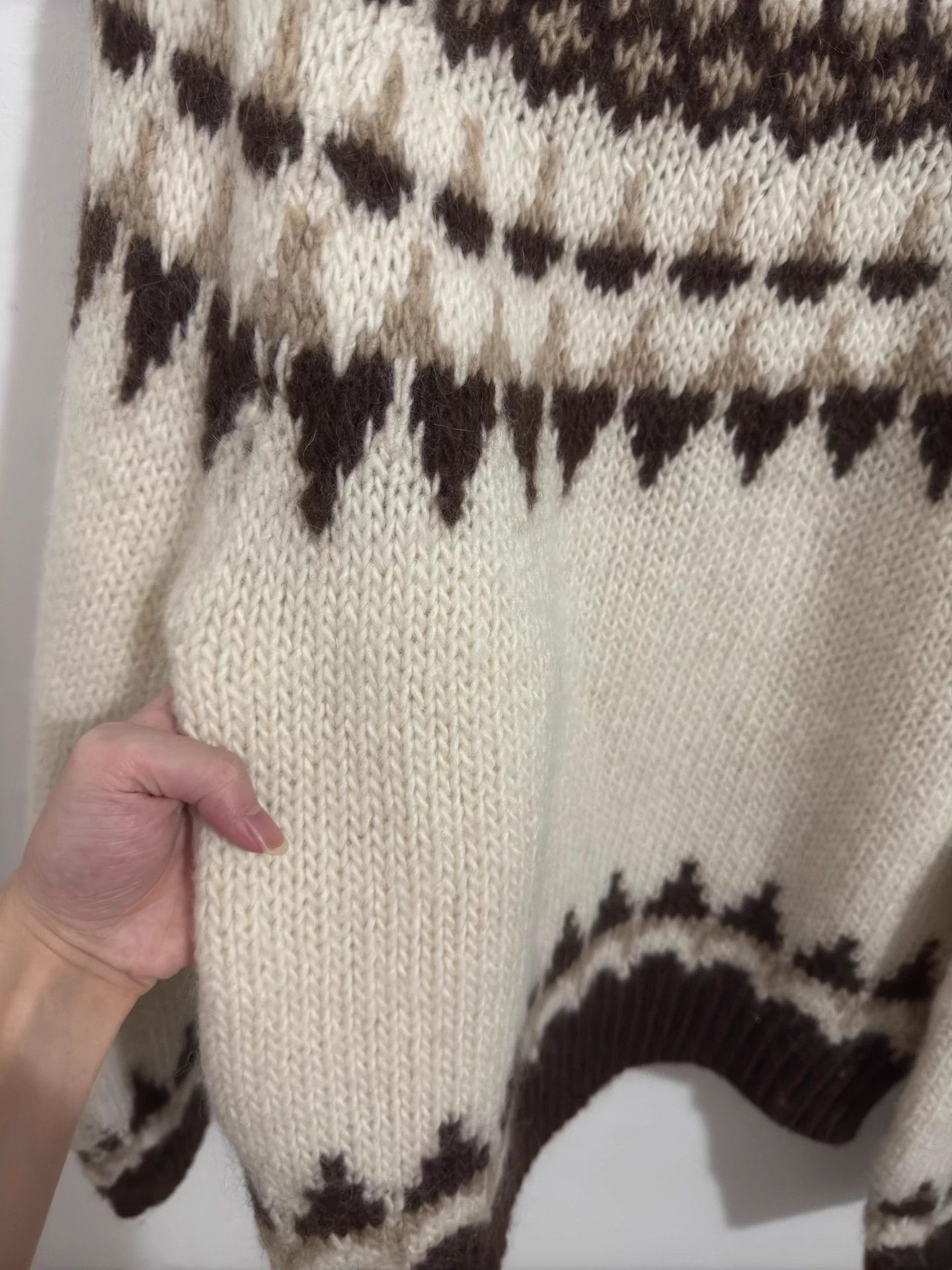 Saint Laurent Paris Saint Laurent 22fw Fair Isle crewneck cream/brown/oatmeal L Size US L / EU 52-54 / 3 - 4 Thumbnail