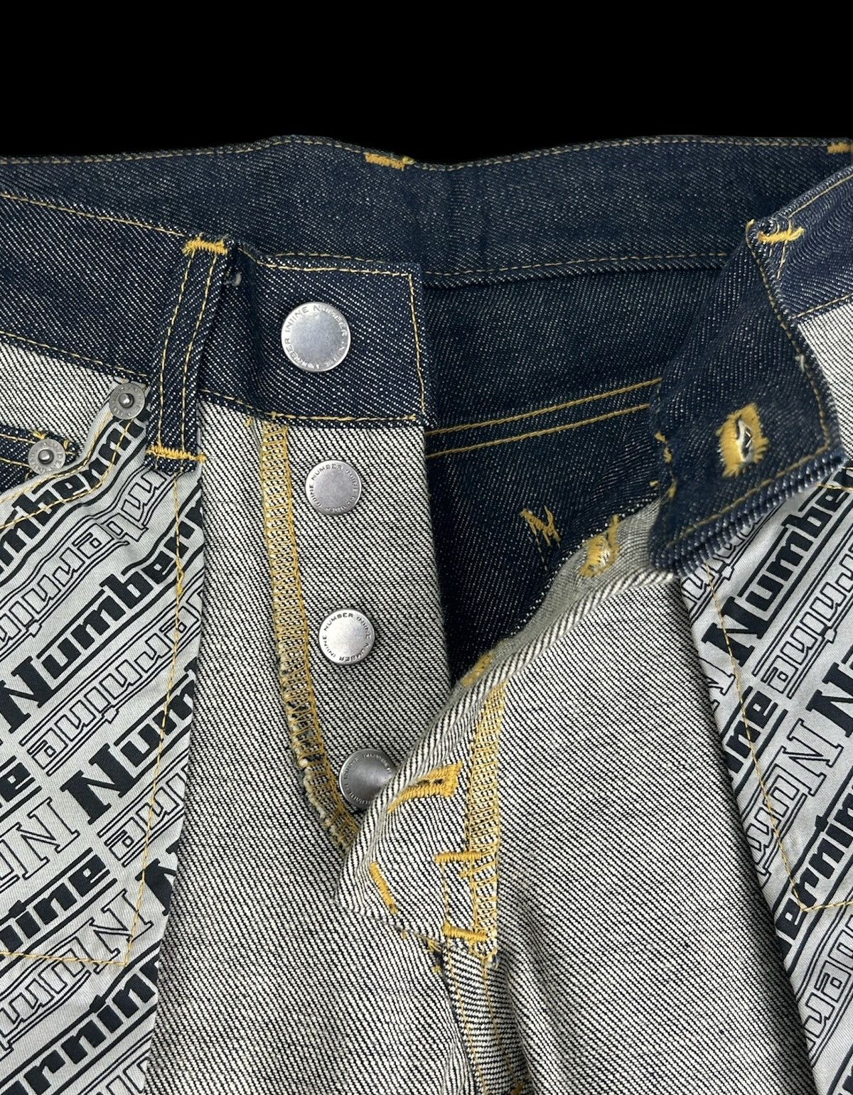 Takahiromiyashita The Soloist. *NWT* Number (N)ine Inside Out Denim Size 23" - 4 Thumbnail