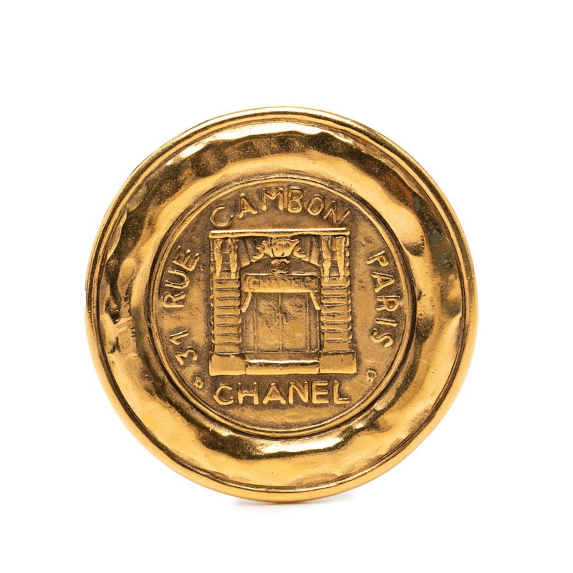 Chanel Chanel Coco Mark 31 RUE CAMBON PARIS Brooch Gold Plated Women's CHANEL Size ONE SIZE - 1 Thumbnail
