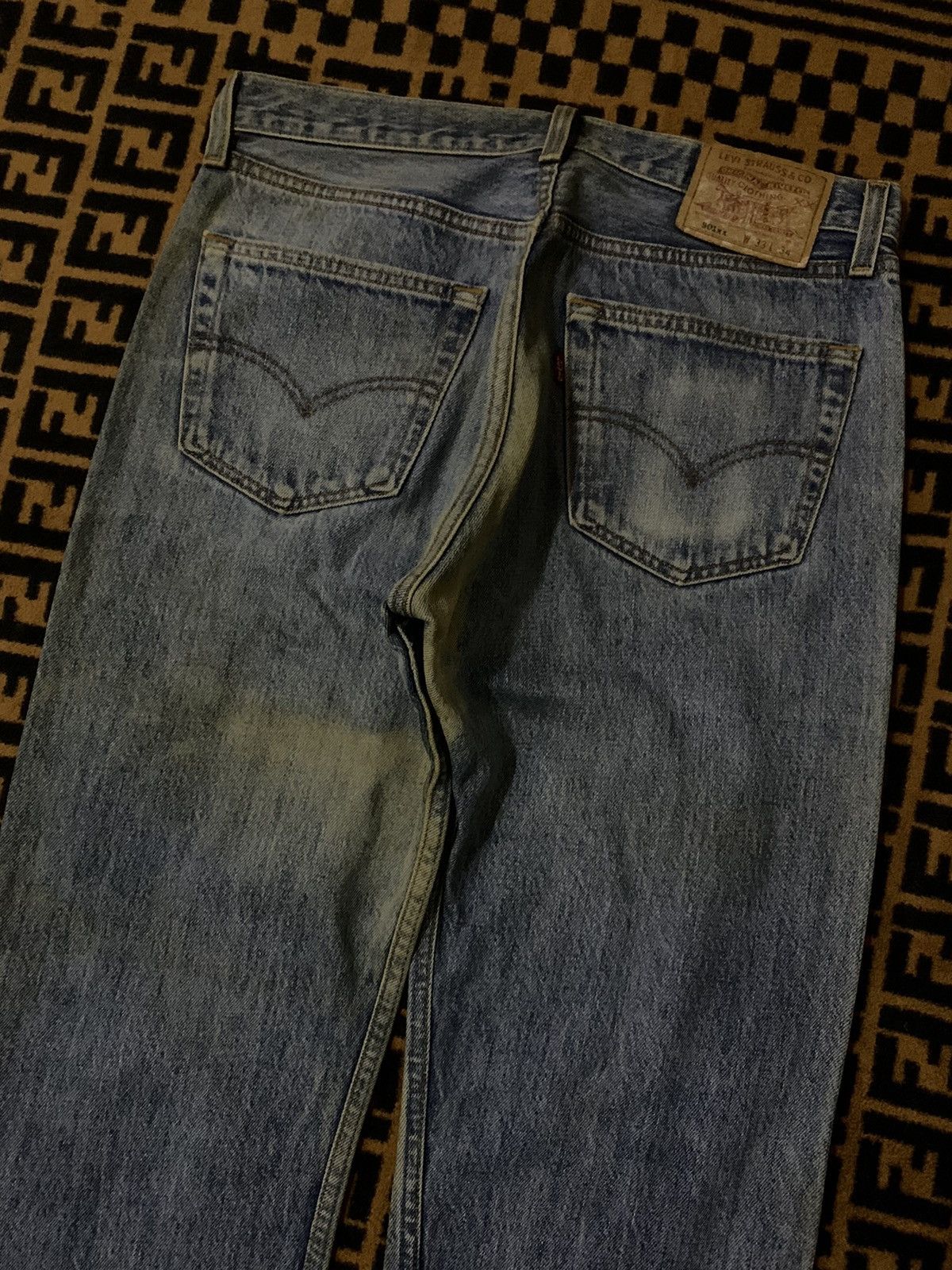 Levi's Vintage Clothing 💥Vintage 90s Levis 501xx Kurt Cobain Distressed Size US 31 - 4 Thumbnail