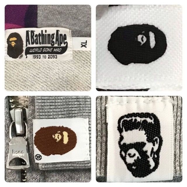 Bape BAPE Purple x Gray Shark Full Zip Hoodie a bathing ape Size US XL / EU 56 / 4 - 7 Thumbnail