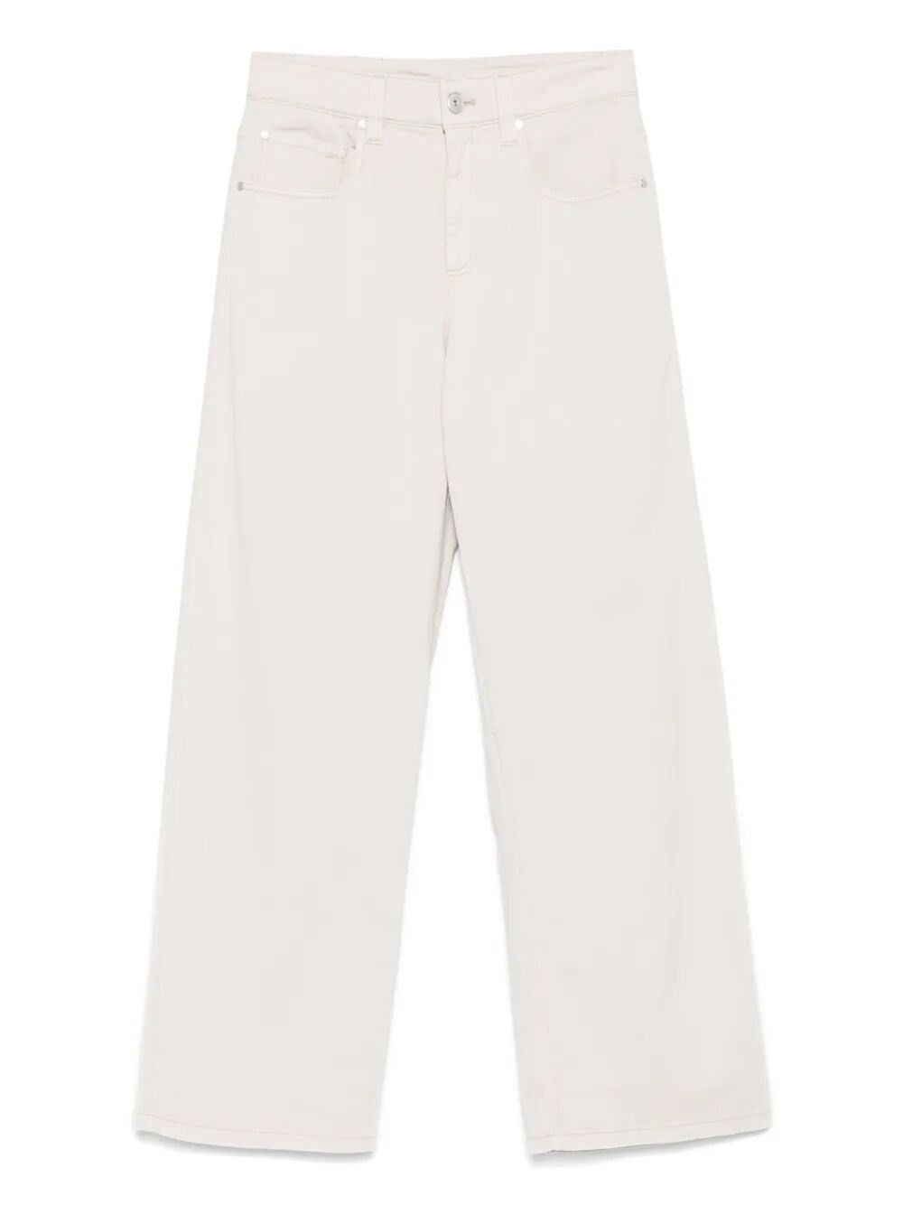 パンツ BRUNELLO CUCINELLI Women Straight Pants ML996P5992 C600 WHIT BRUNELLO CUCINELLI: Pants woman - Beige | Brunello Cucinelli