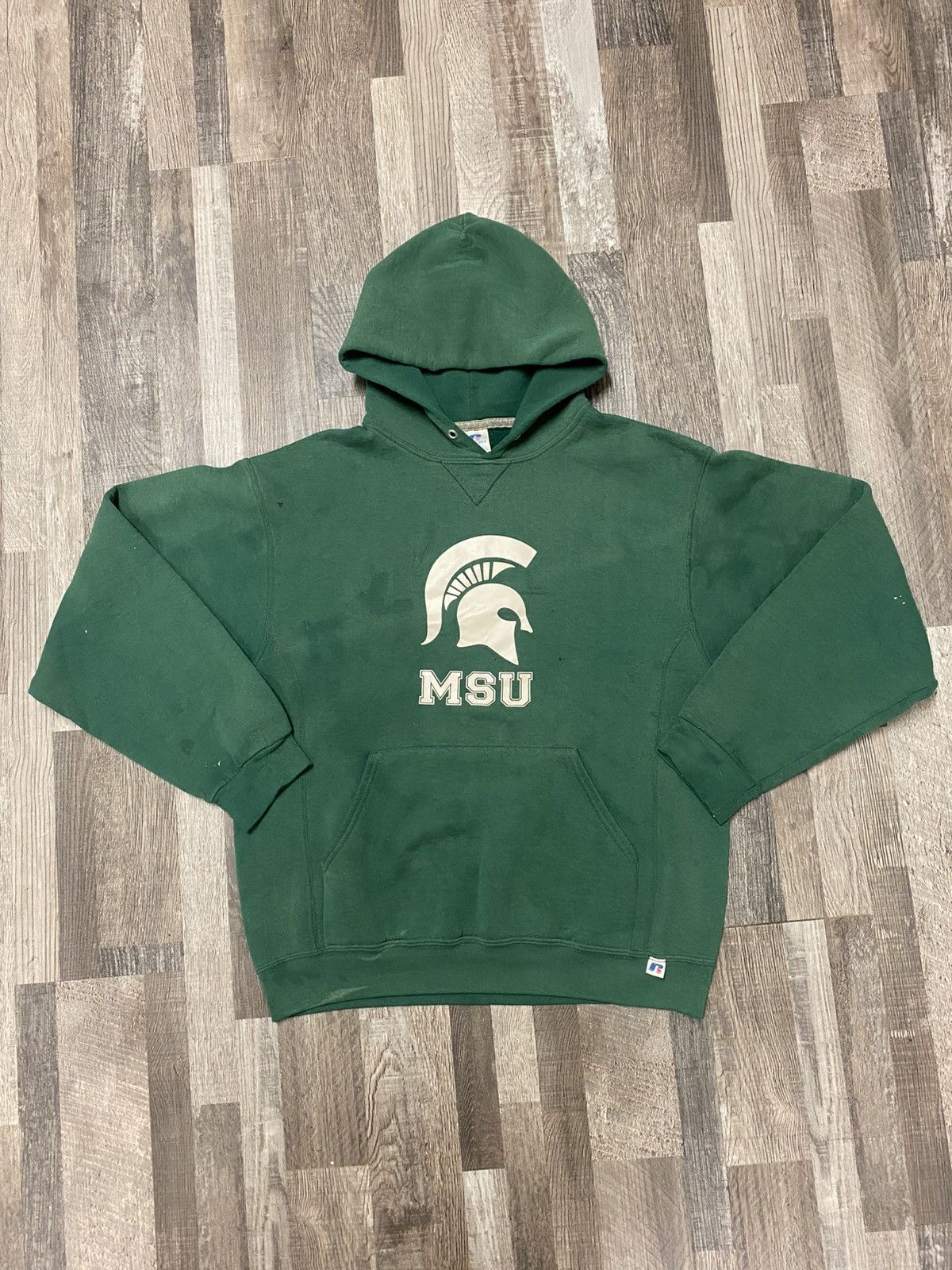 Vintage 90’s Russell MSU Michigan Spartans College Football Hoodie Size US M / EU 48-50 / 2 - 1 Thumbnail