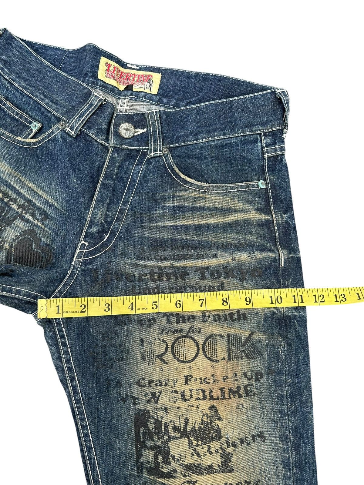 Kapital JACKROSE ROCK JAPANESE DISTRESSED DENIM JEANS Size US 31 - 20 Thumbnail