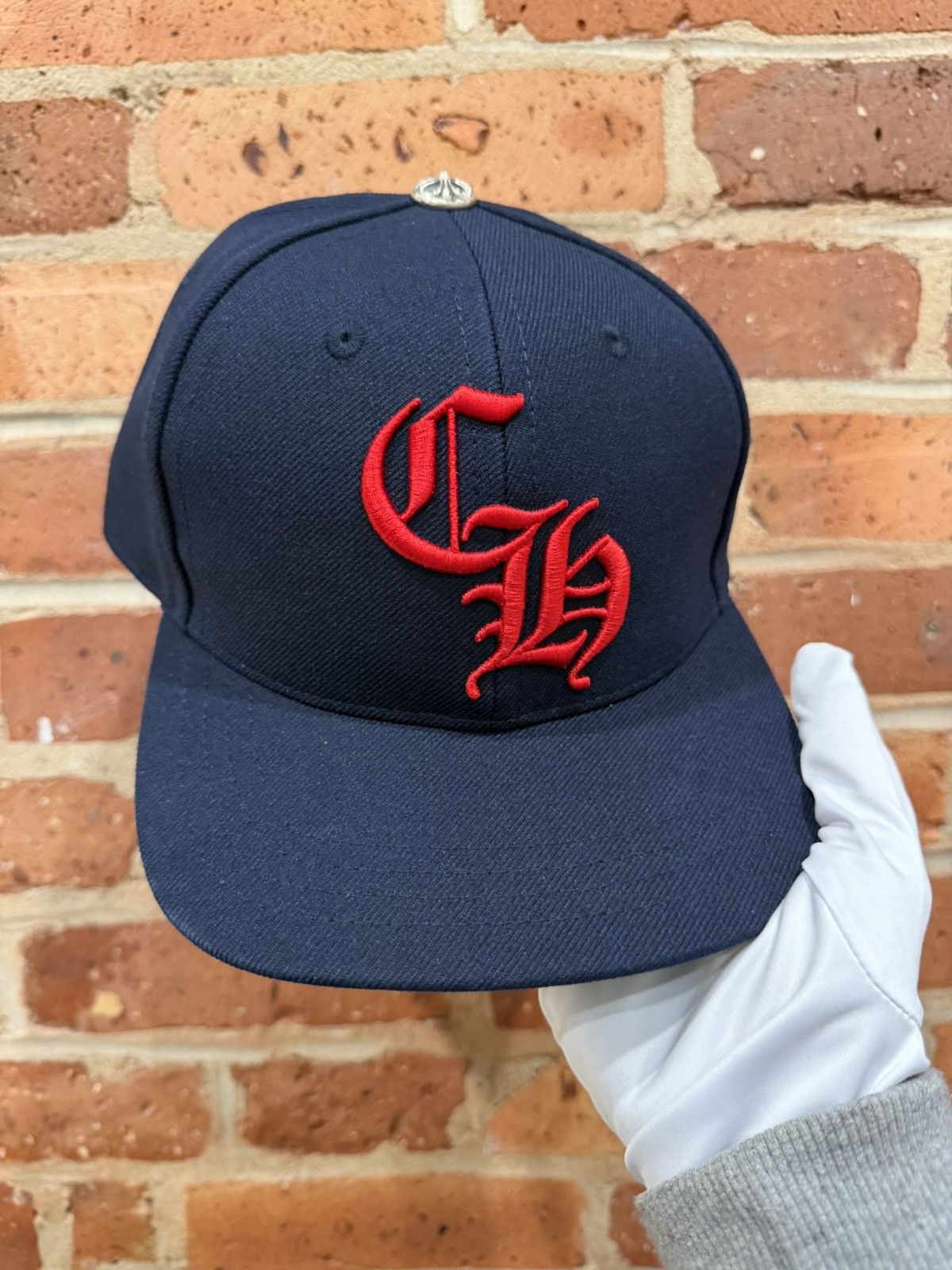 Chrome Hearts CHROME HEARTS NAVY / RED CH SNAPBACK Size ONE SIZE - 1 Thumbnail