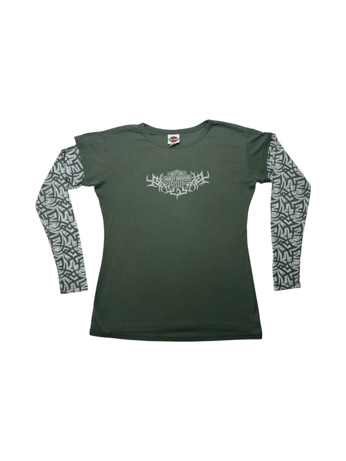 Harley Davidson Y2K 2008 Harley Davidson Tribal Tattoo Long Sleeve Shirt Size US XL / EU 56 / 4 - 1 Thumbnail