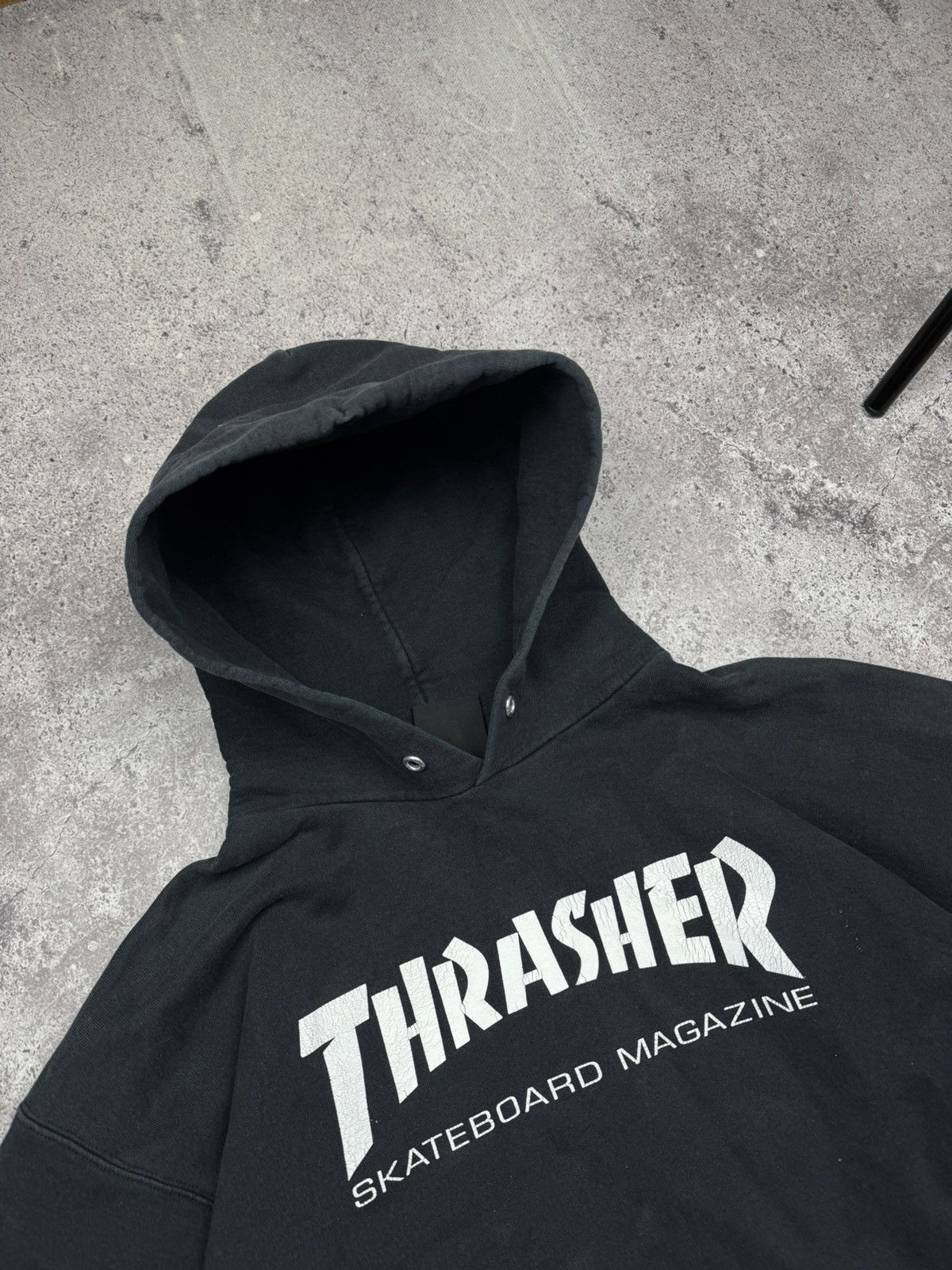 Thrasher Vintage 90s Thrasher Y2K Faded Distressed Hoodie Sweatshirt Size US M / EU 48-50 / 2 - 5 Thumbnail