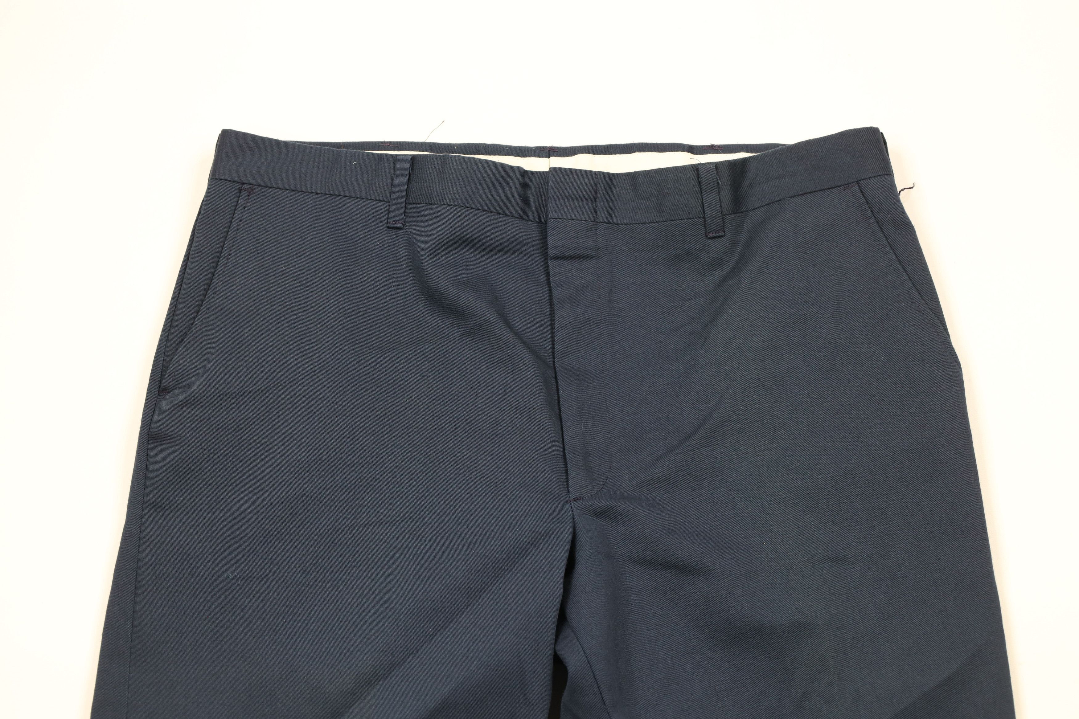 Vintage Vintage 70s Streetwear Flared Wide Leg Chino Pants Blue USA Size US 36 / EU 52 - 2 Thumbnail