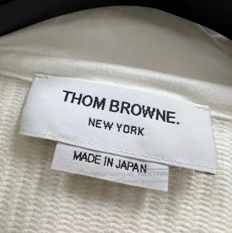 Thom Browne Thom Browne White Hooded Jacket for Women . Size XXS / US 00 / IT 34 - 2 Thumbnail