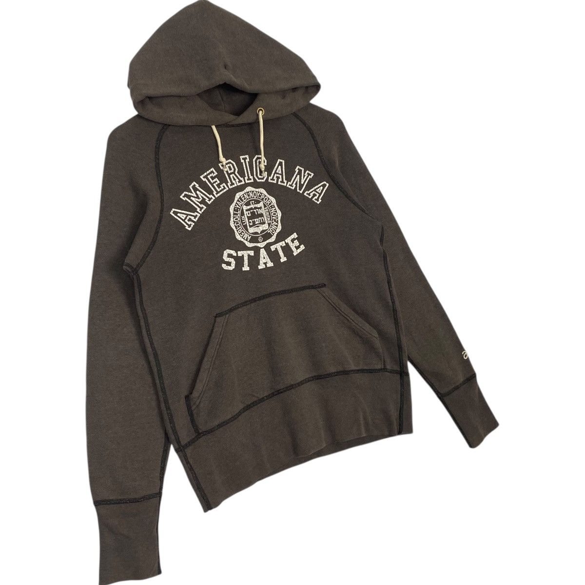 Vintage Vintage American Big Logo Hoodie Sweater Brown Size M Size US M / EU 48-50 / 2 - 3 Thumbnail