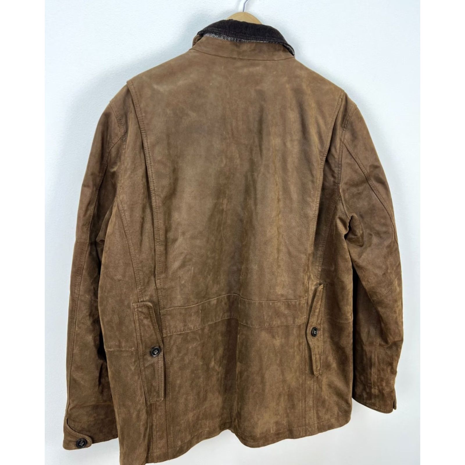 Vintage Blue Harbour Jacket Mens XL Suede with Wool Lining Brown HD 90s? Size US XL / EU 56 / 4 - 4 Thumbnail